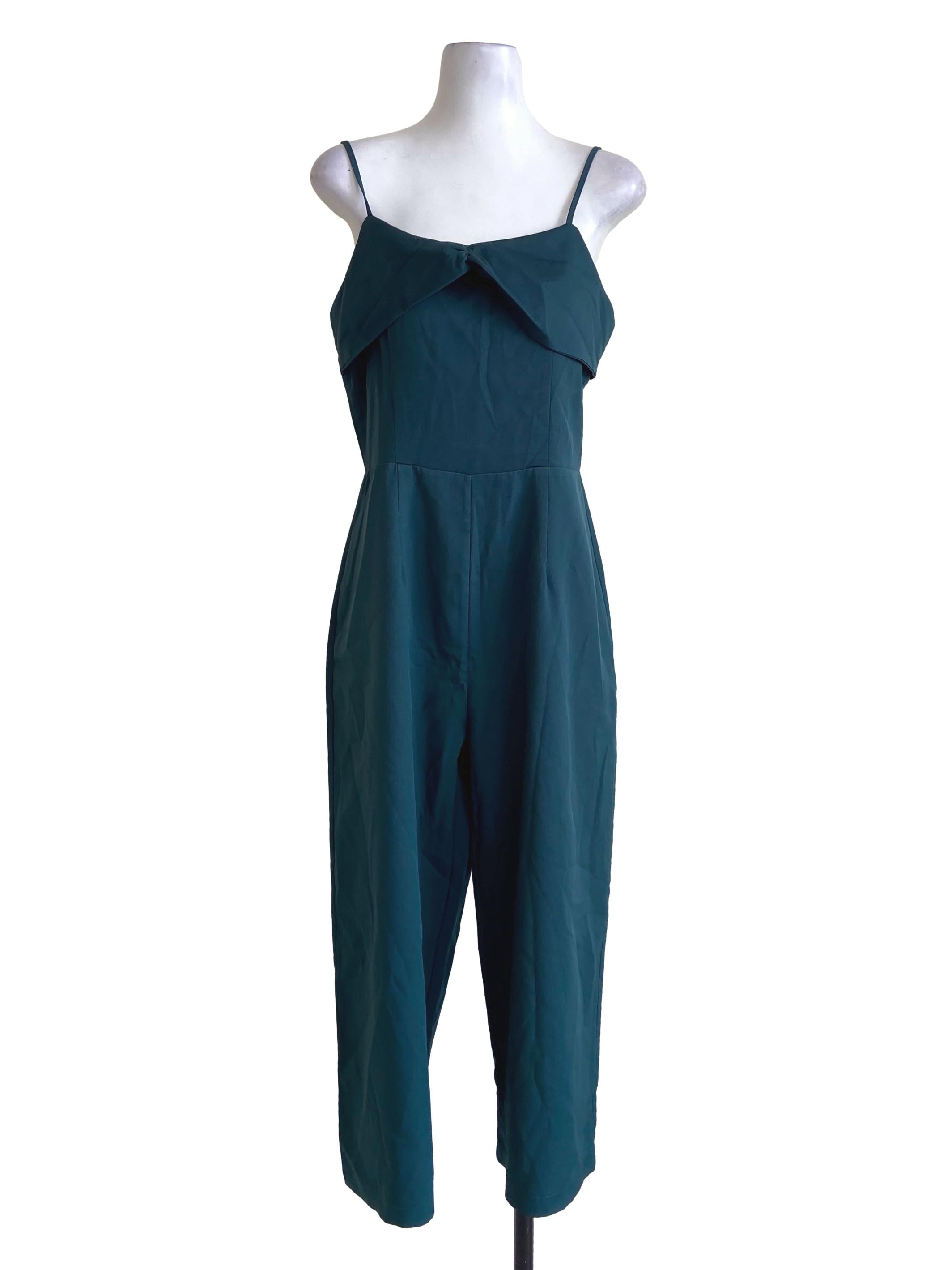 Emerald Green Spaghetti Straps Jumpsuit