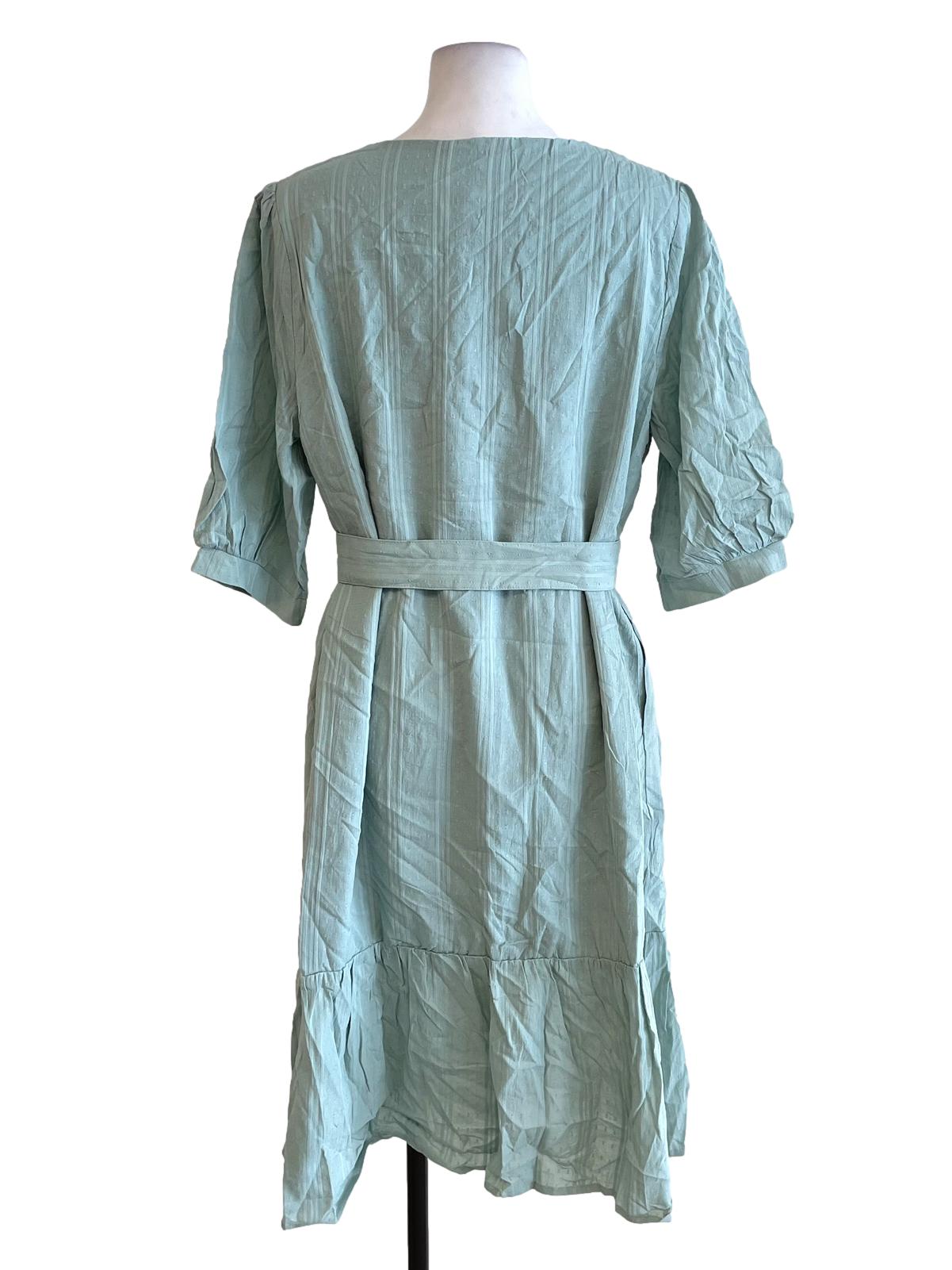 Sage Green Button Up Dress