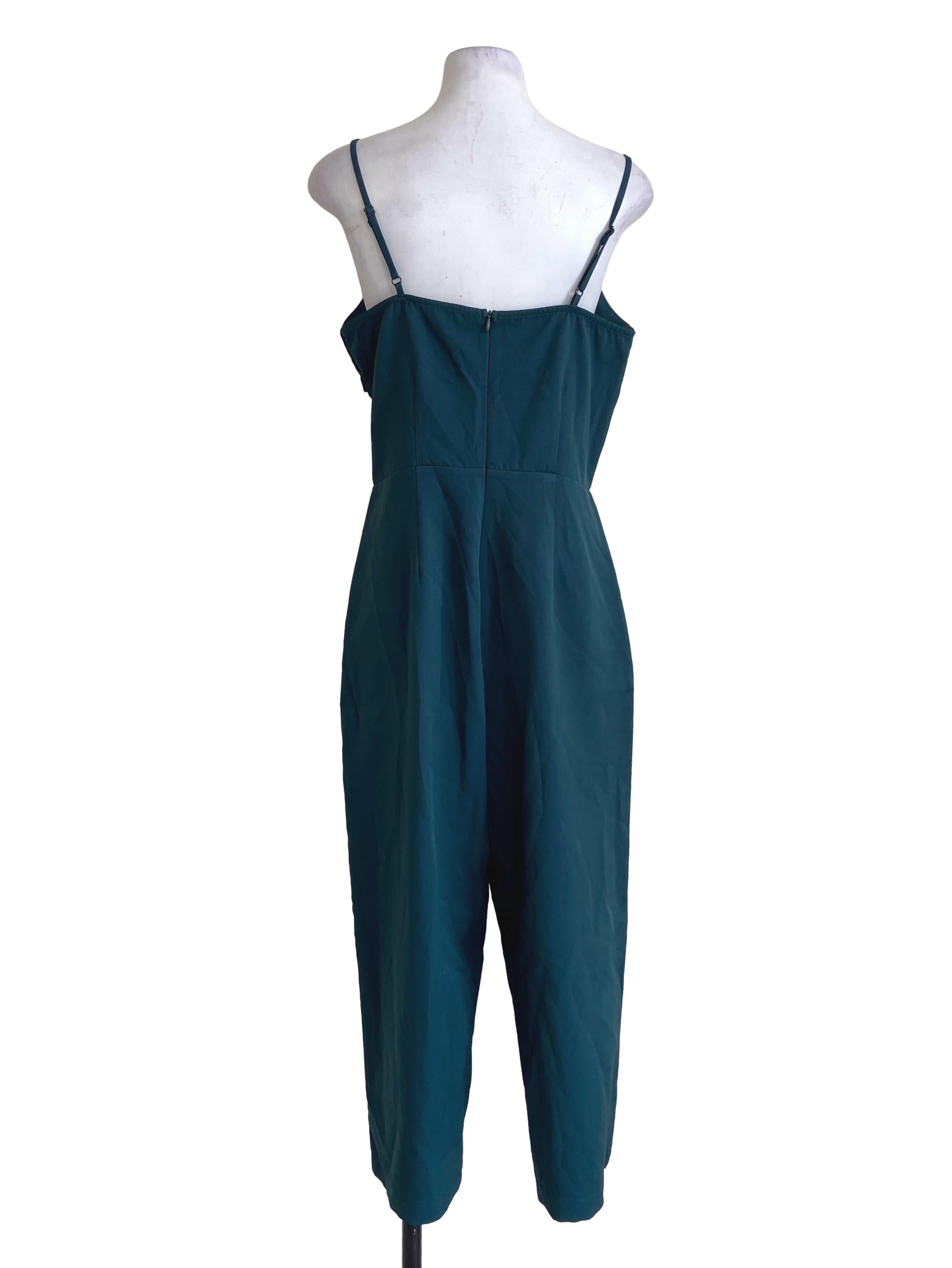 Emerald Green Spaghetti Straps Jumpsuit