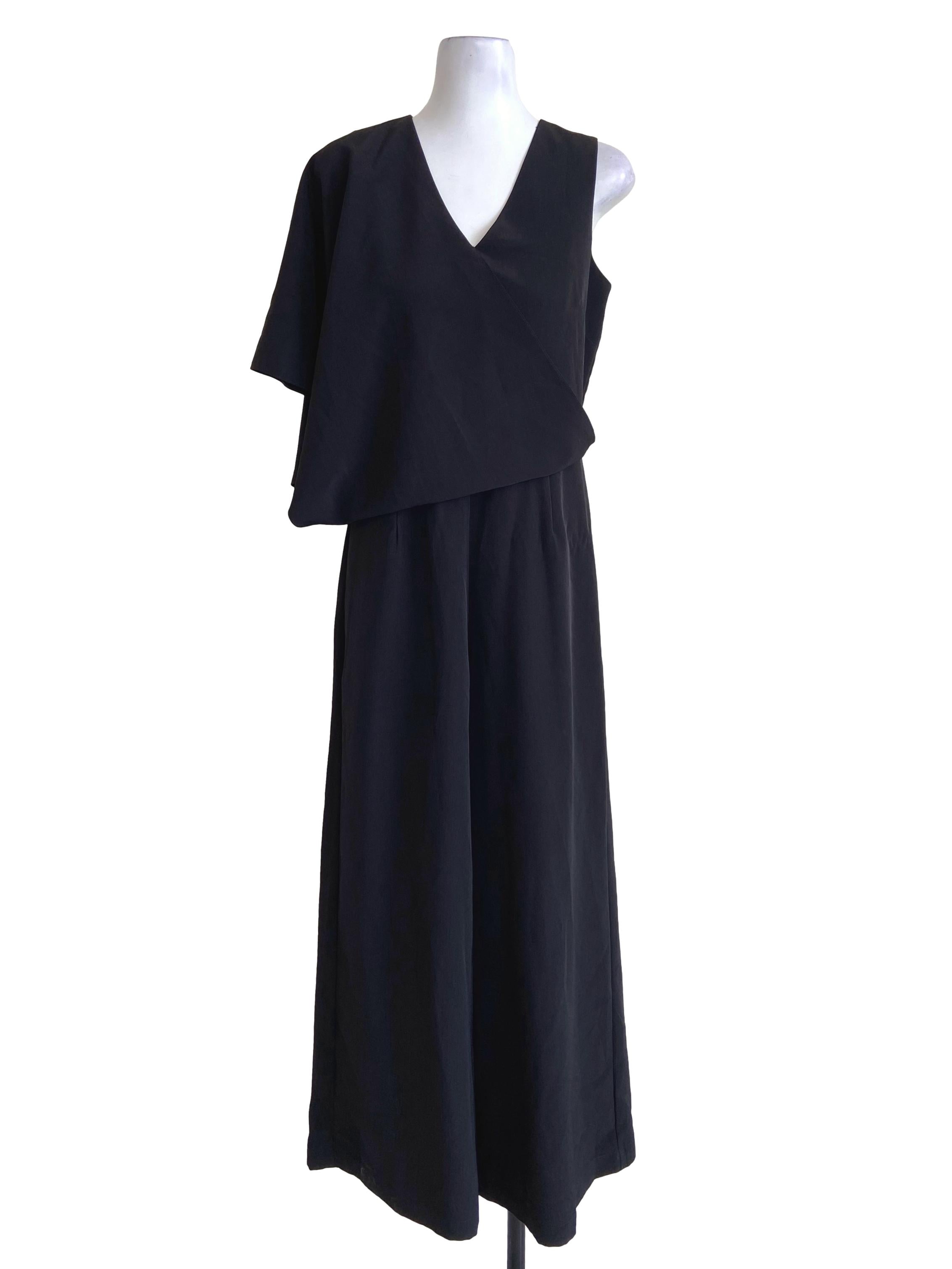 Black Sleeveless Ruffle Jumpsuit