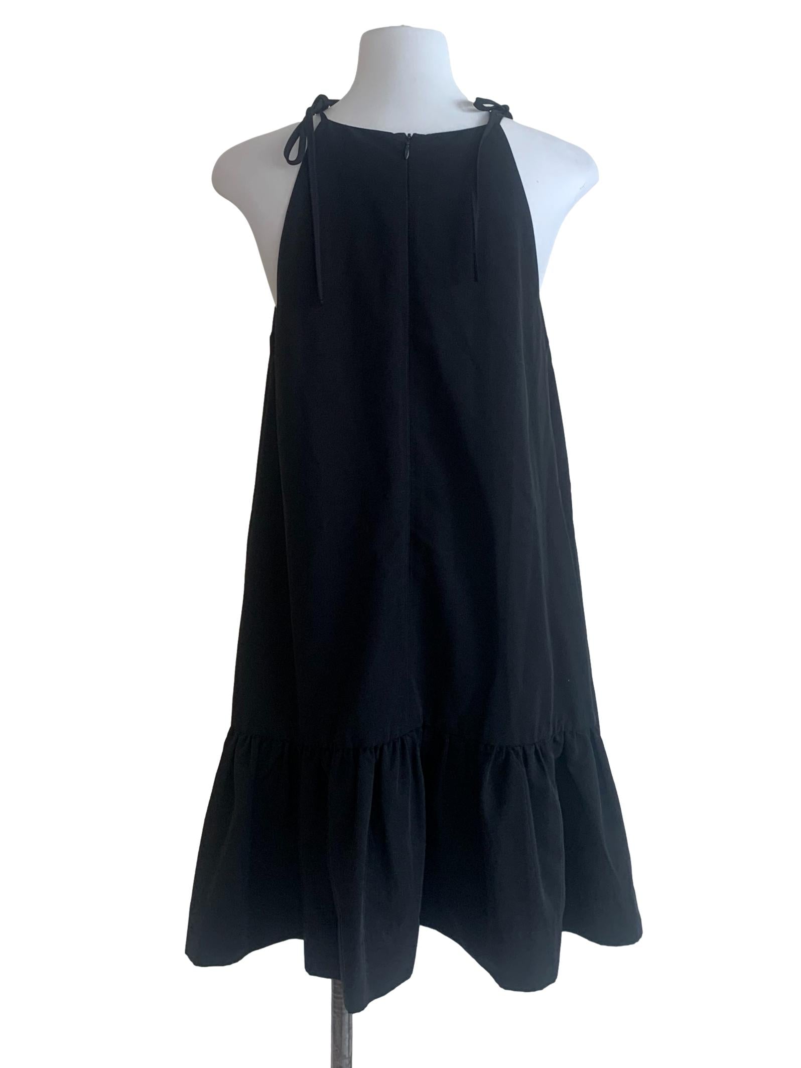 Black Spaghetti Strap Tent Dress