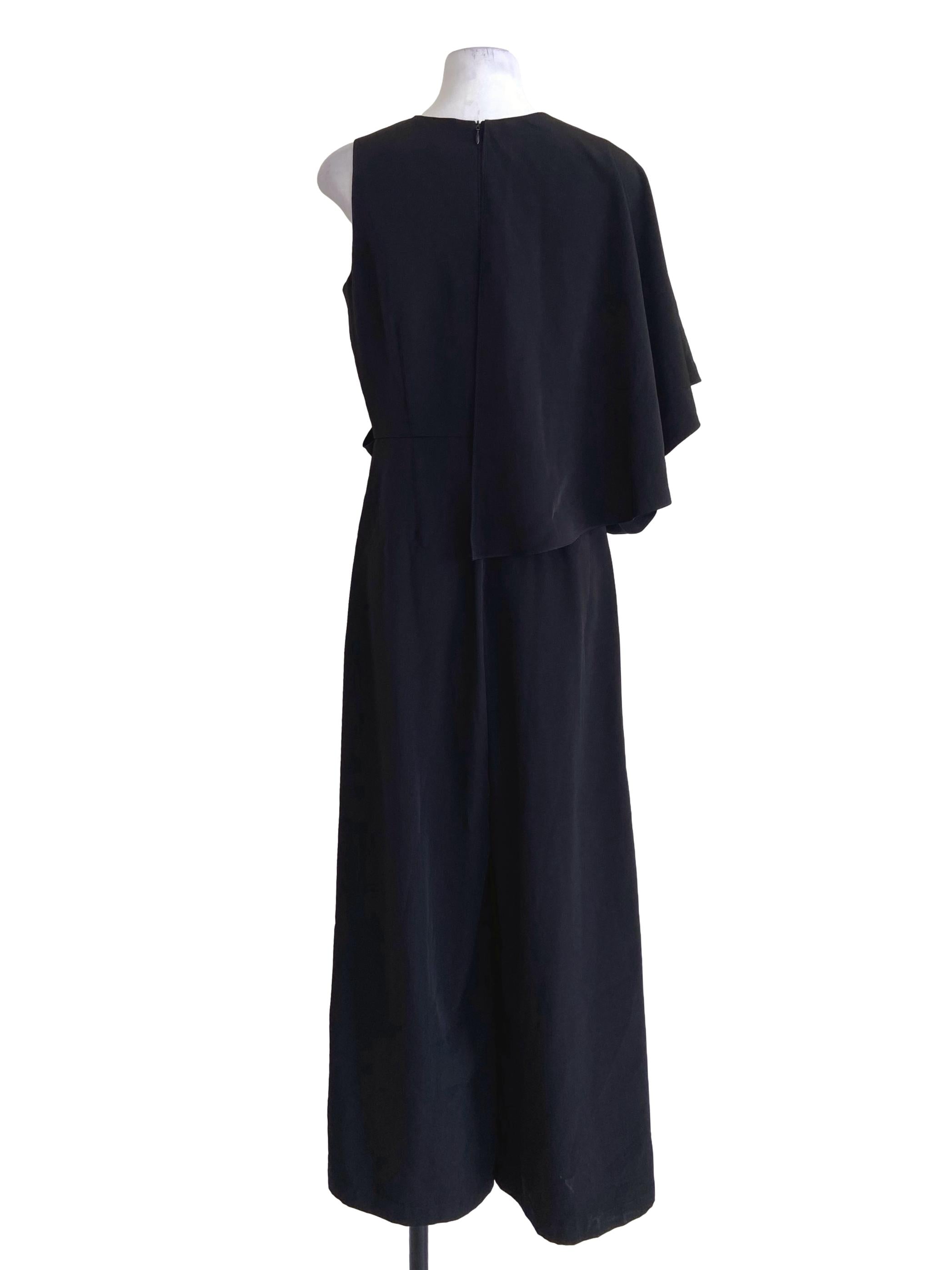 Black Sleeveless Ruffle Jumpsuit