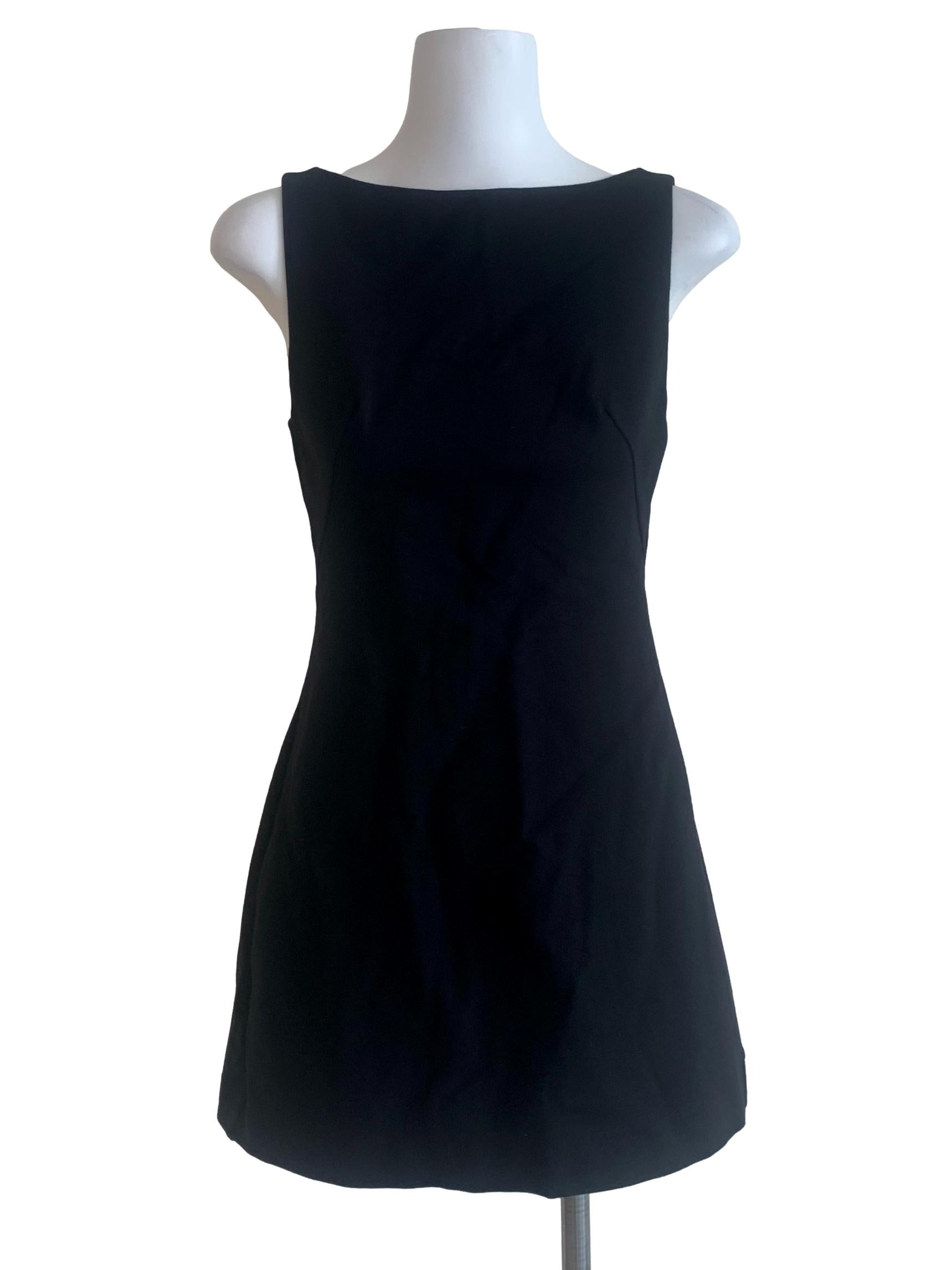 Ink Black A-Line Dress