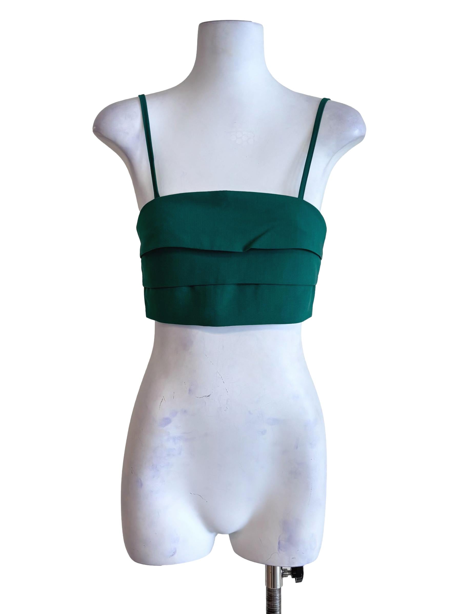 Green Winowa Tiered Padded Top
