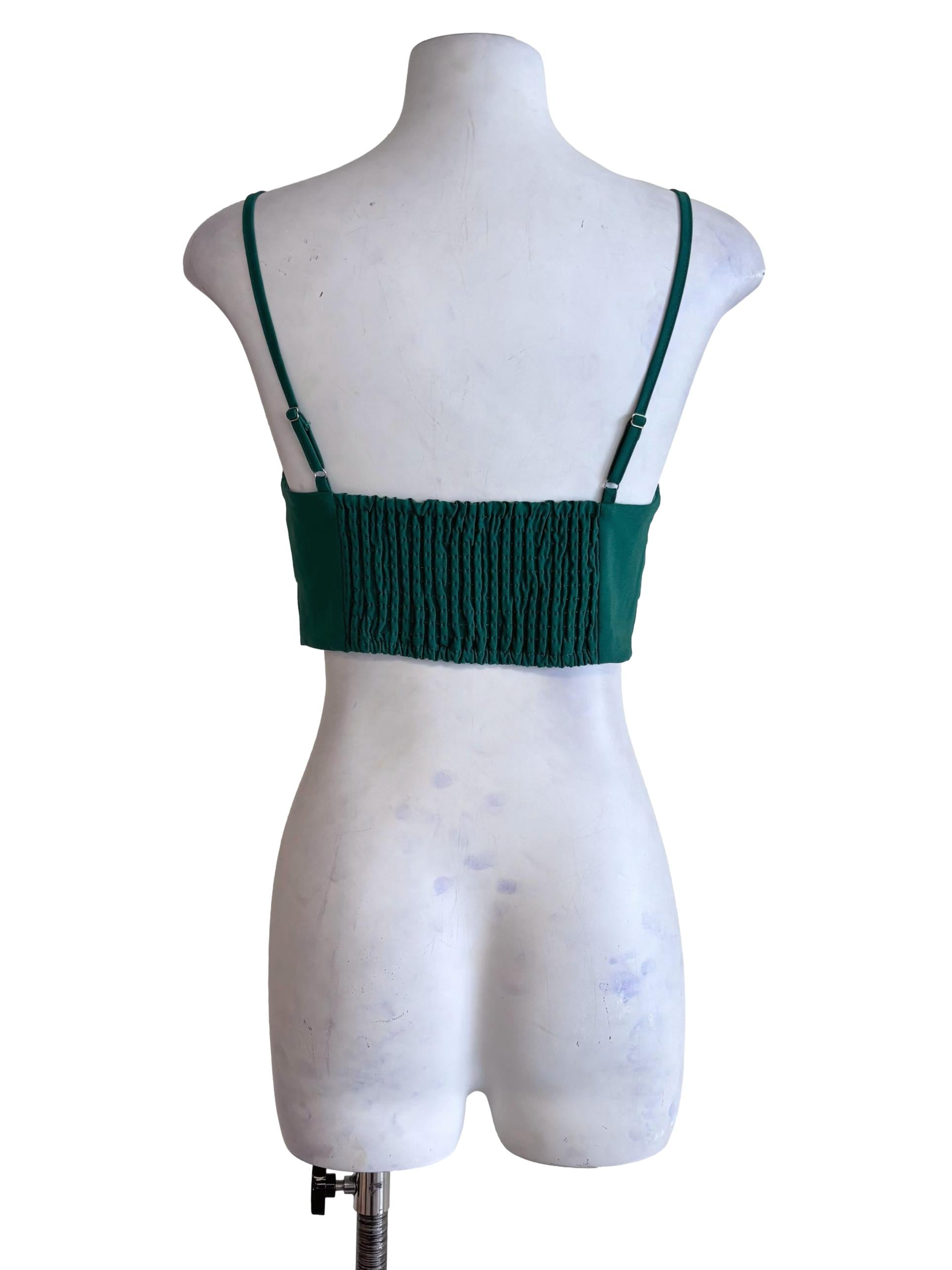 Green Winowa Tiered Padded Top