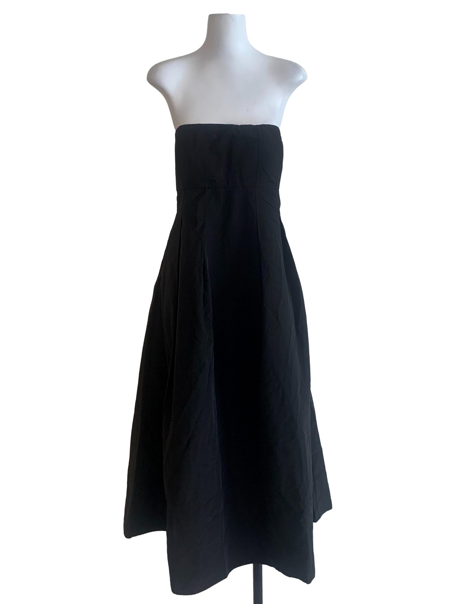 Pitch Black Strapless Dress