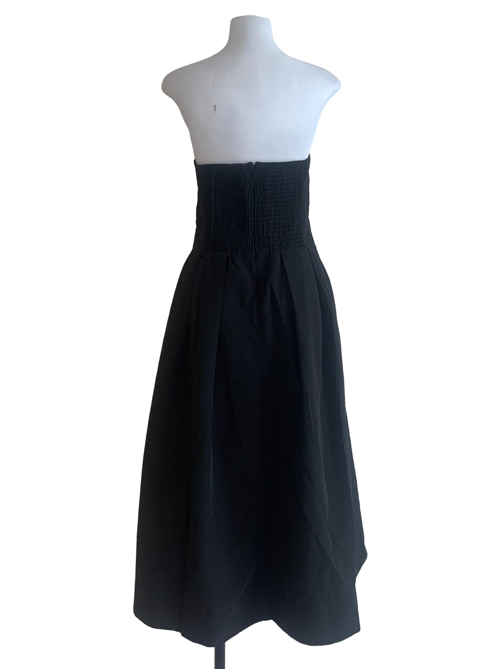 Pitch Black Strapless Dress