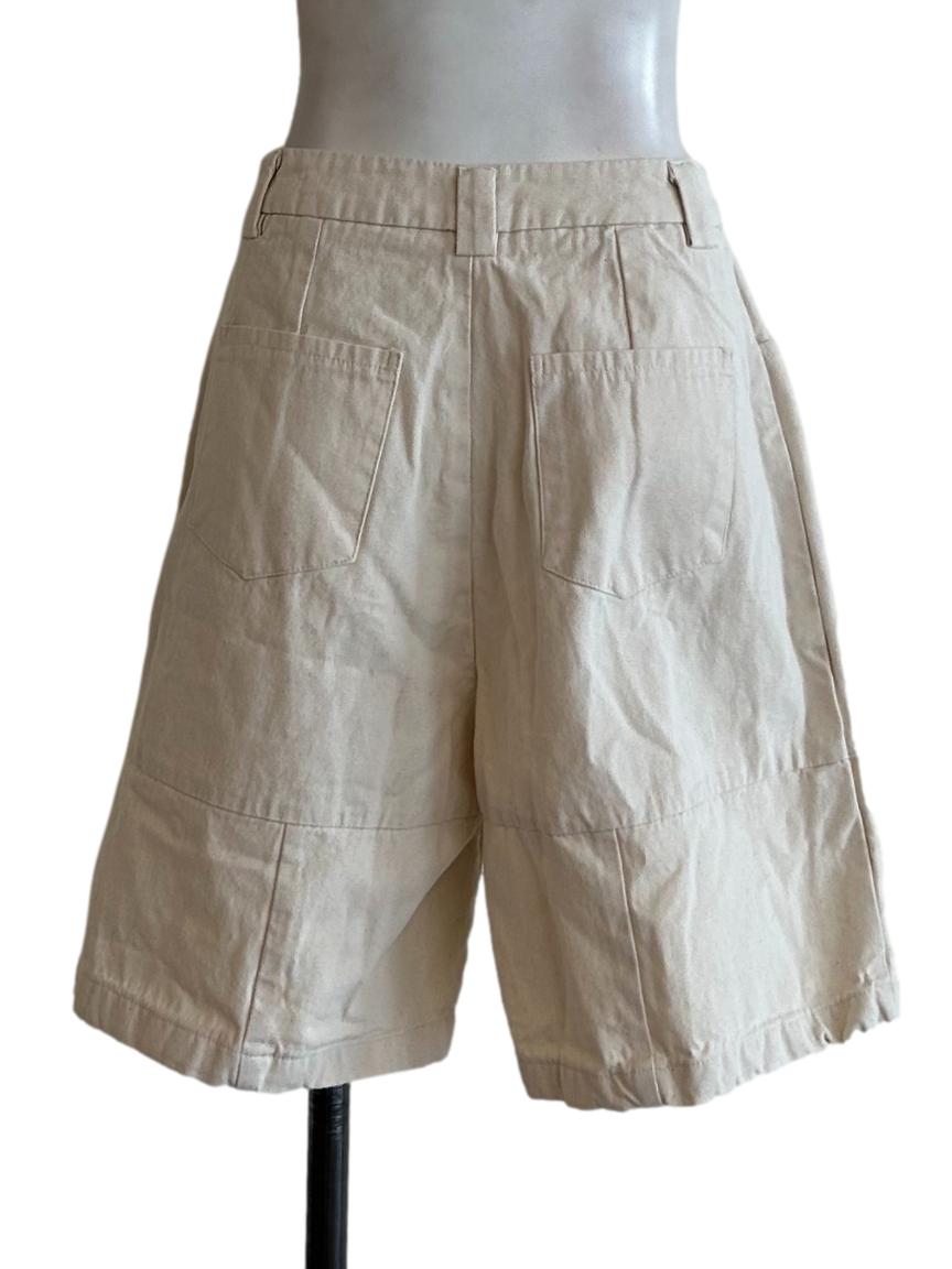 White Cream Bermuda Short