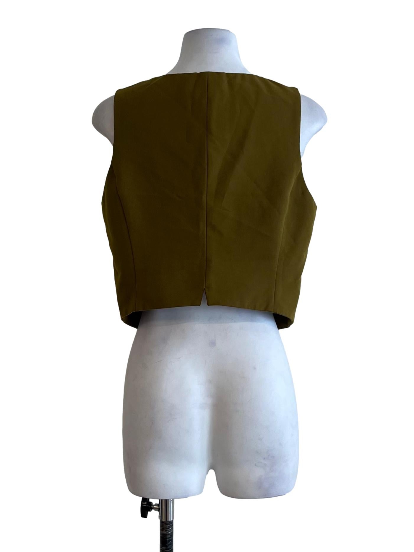 Green Scoop Neckline Vest LB