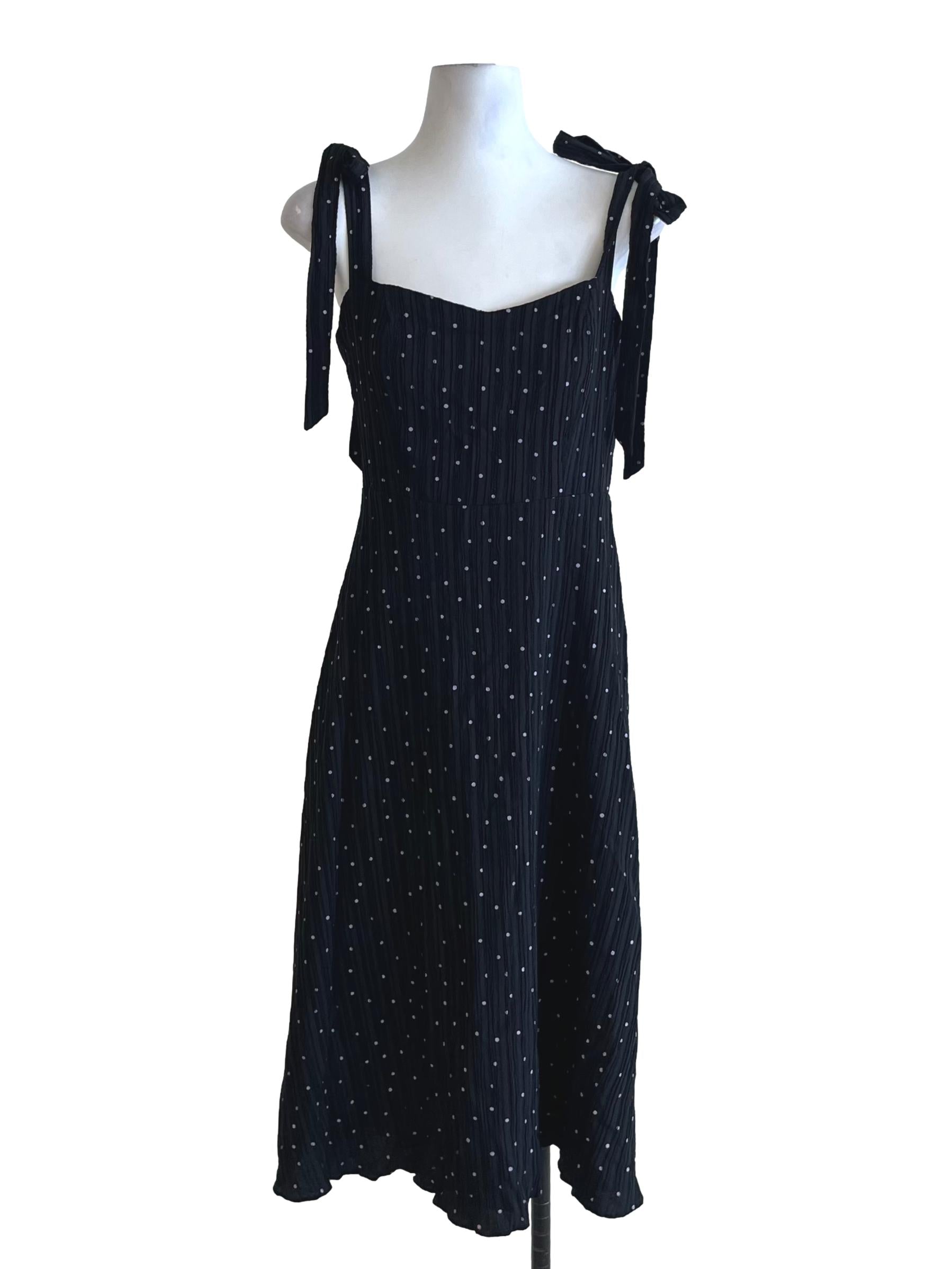 Black Polka Dot A-Line Dress LB