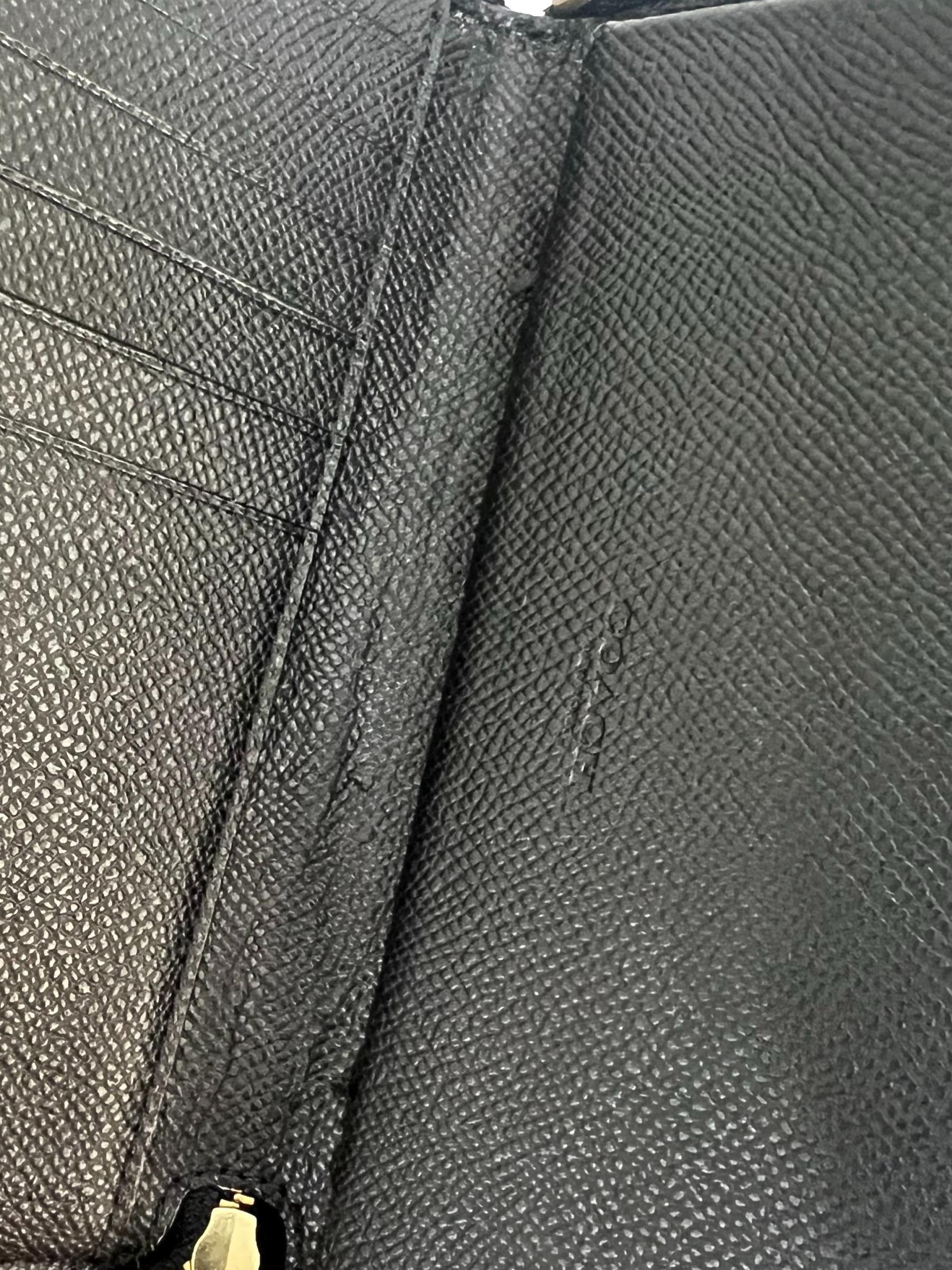 Black Debossed Monogram Long Wallet CSN