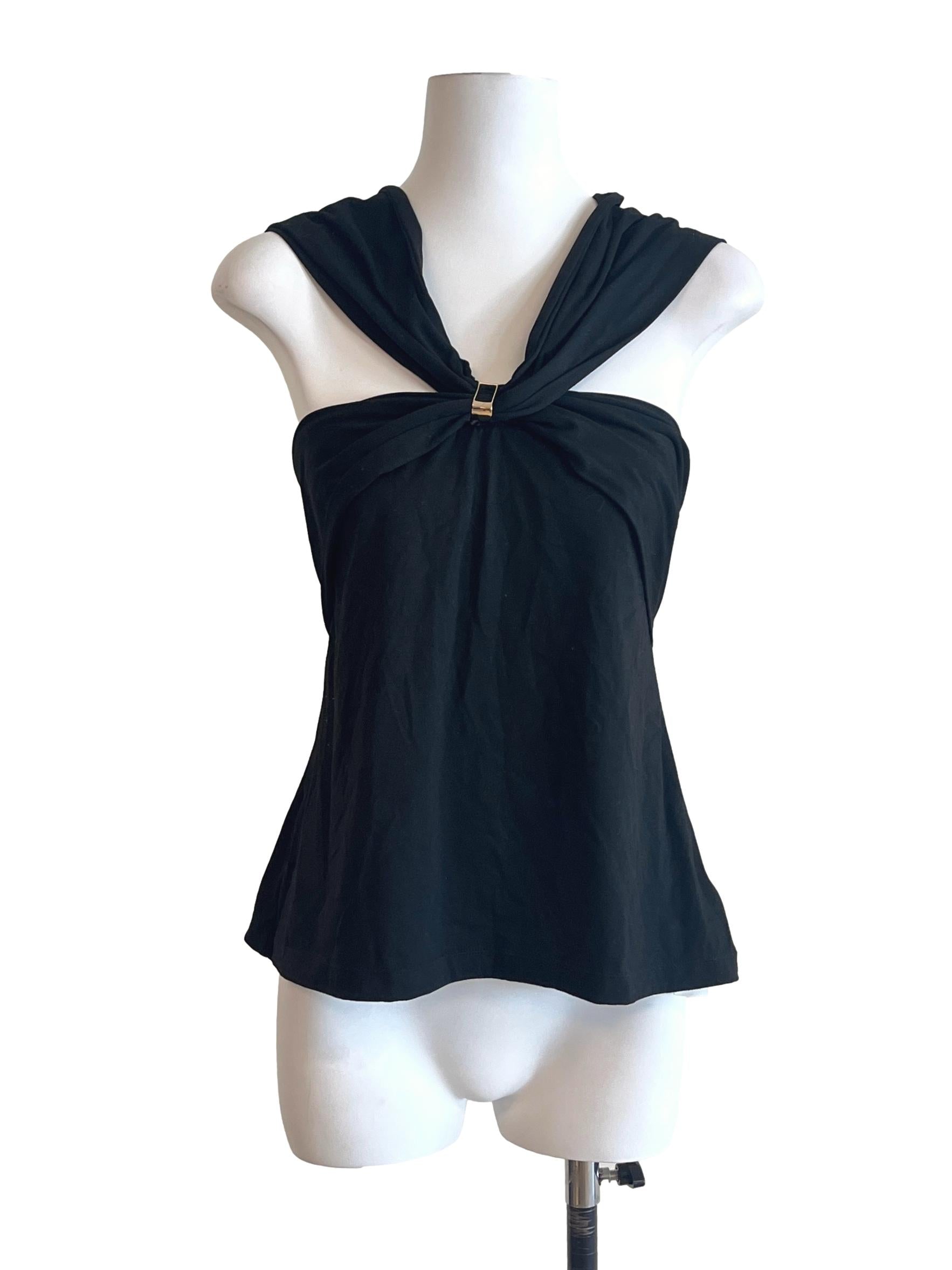 Onyx Black Halter Strap Top LB