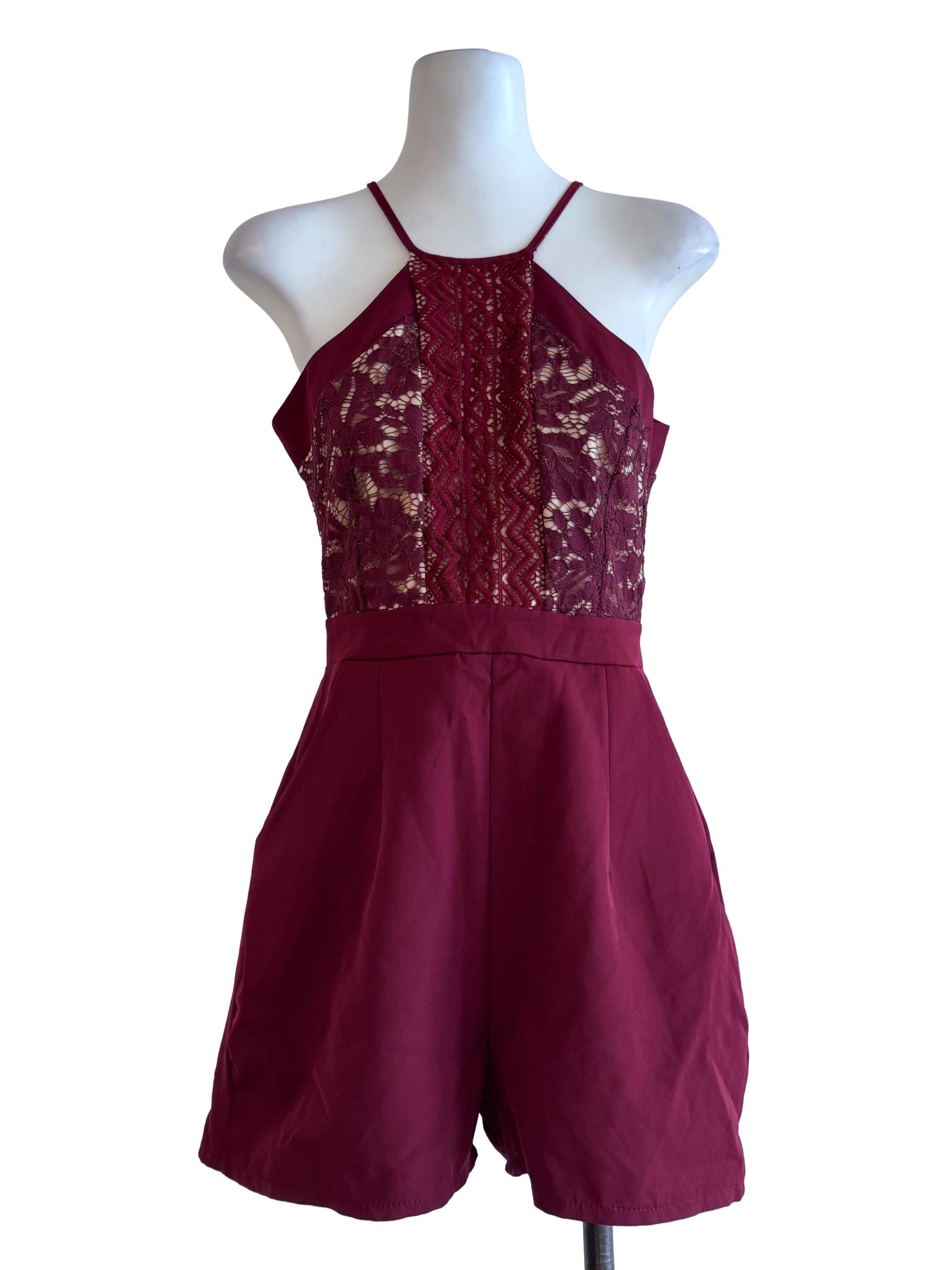 Ruby Red Sleeveless Rompers