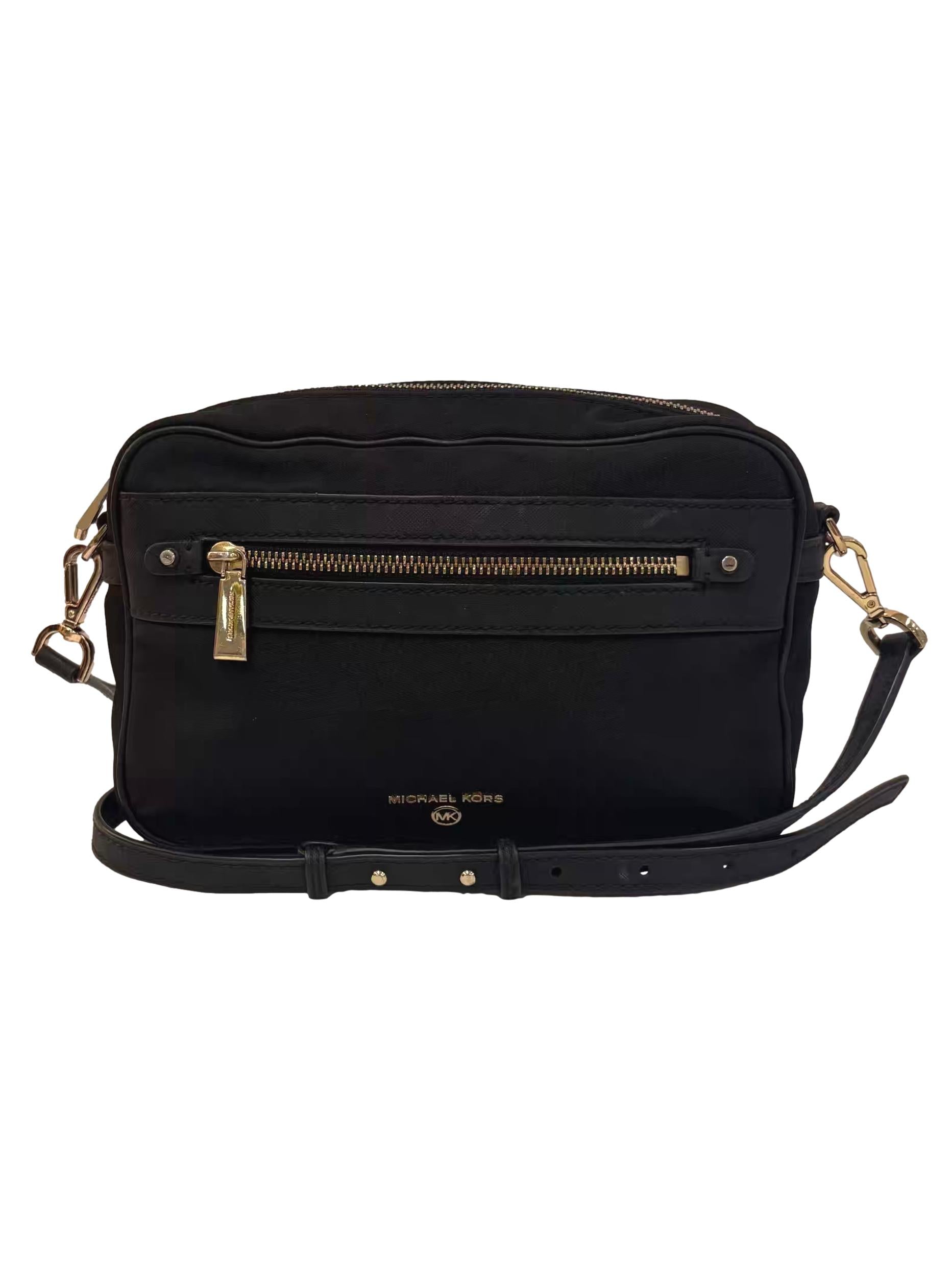 Black Nylon Large Gabardine Crossbody Bag CSN