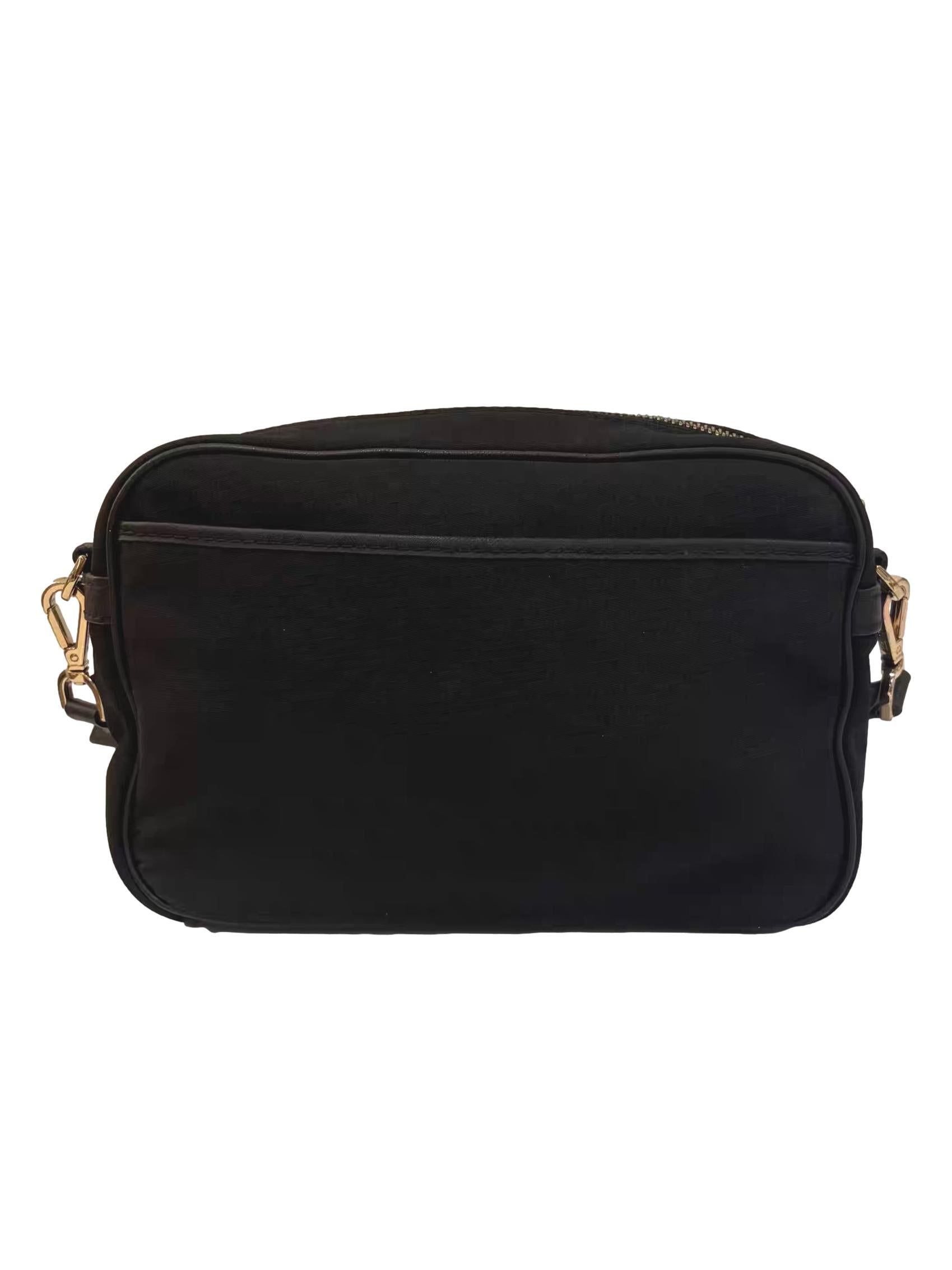 Black Nylon Large Gabardine Crossbody Bag CSN
