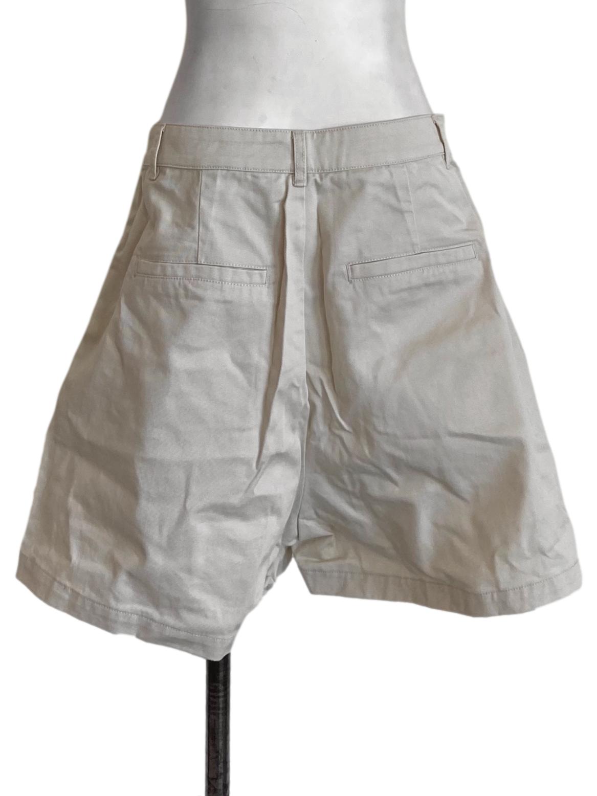 Linen Beige Herringbone Short Pants TCL