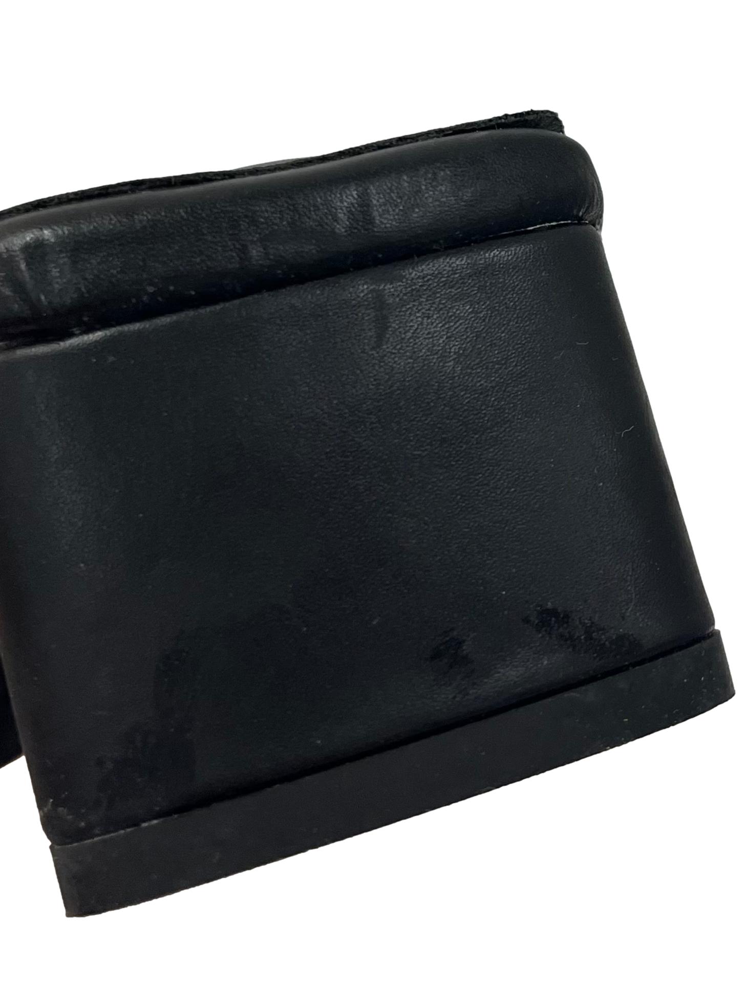 Black Slip On Block Heels