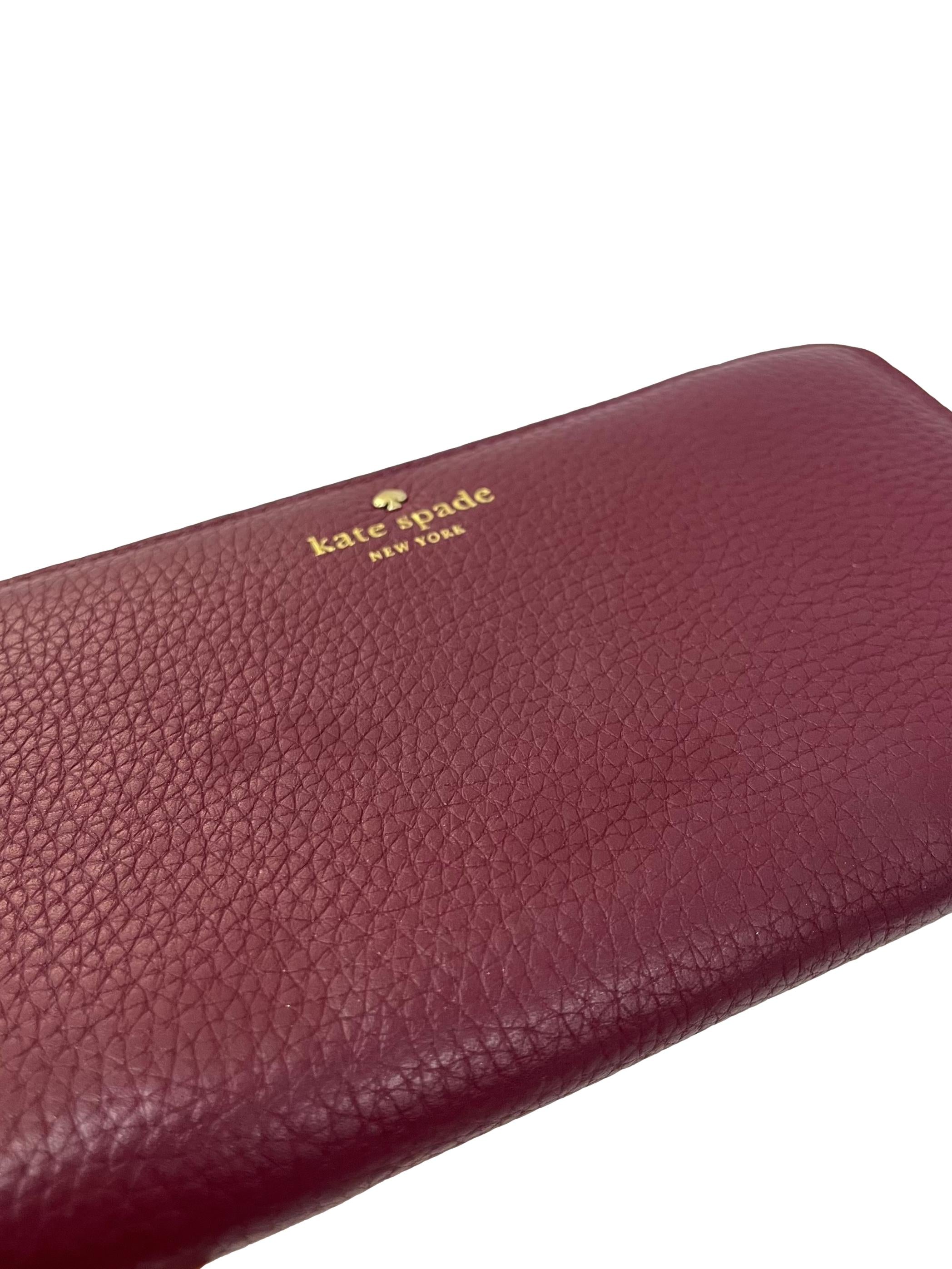 Maroon Long Zip Wallet