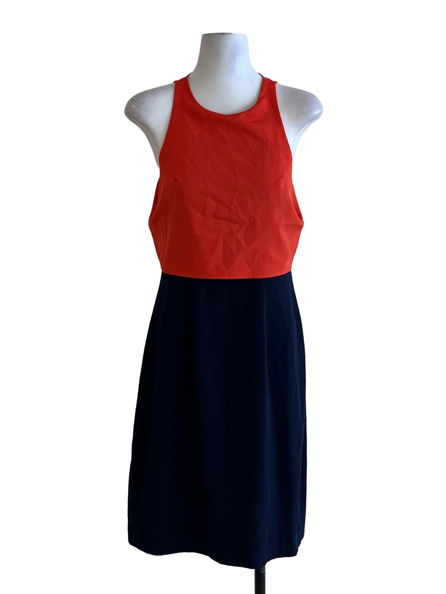 Orange Jewel Neckline Sheath Dress LB