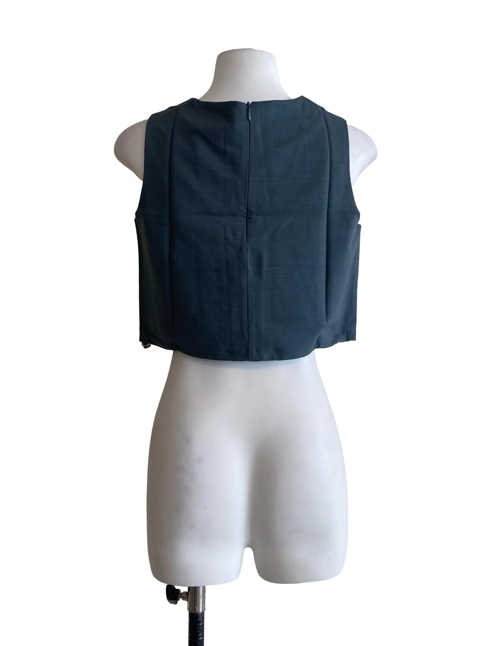 Grey Soren Parachute Drawstring Top