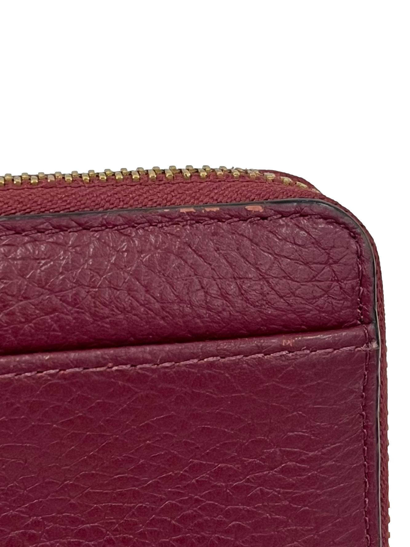 Maroon Long Zip Wallet