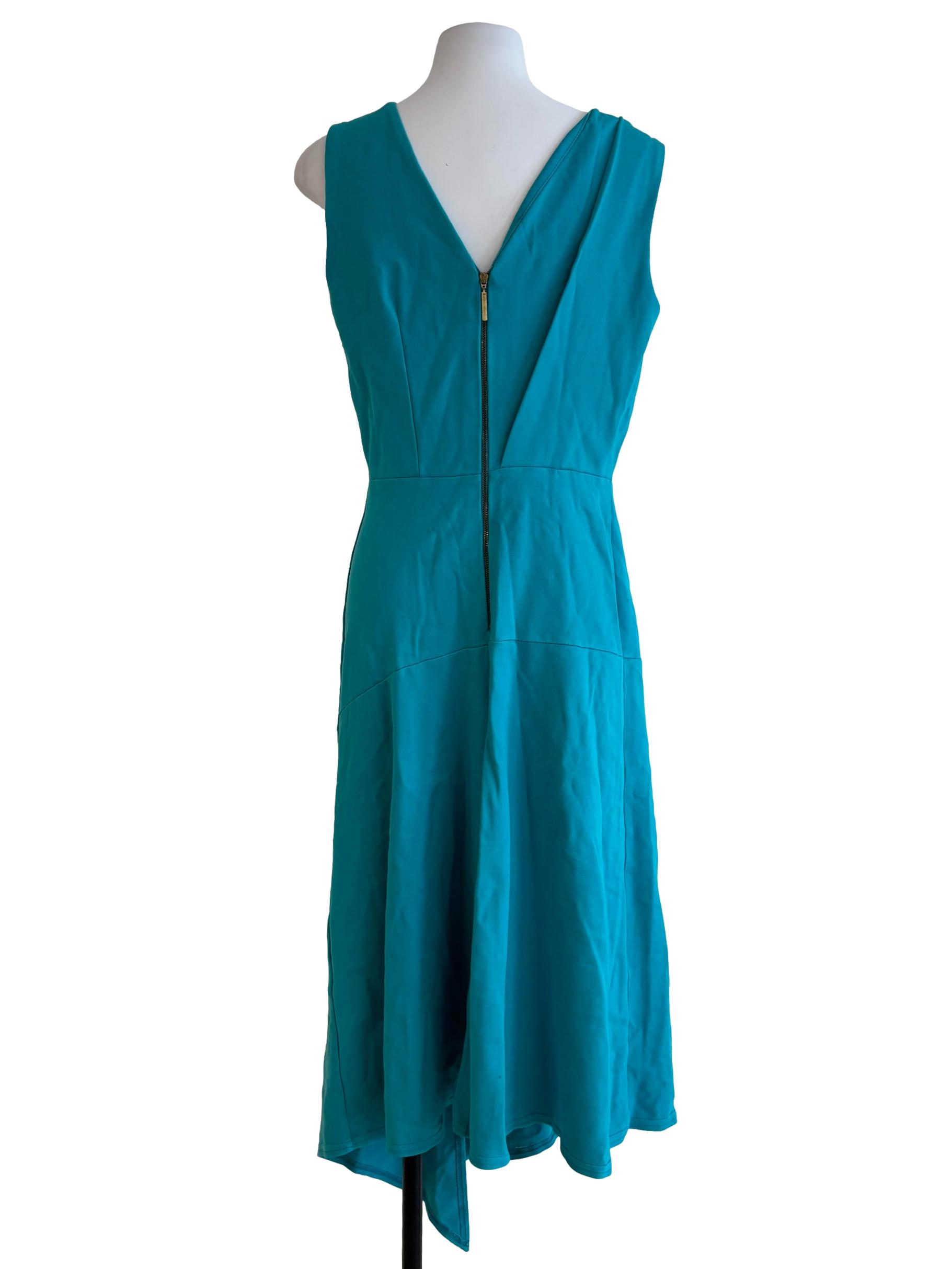 Pacific Blue Sleeveless Midi Dress
