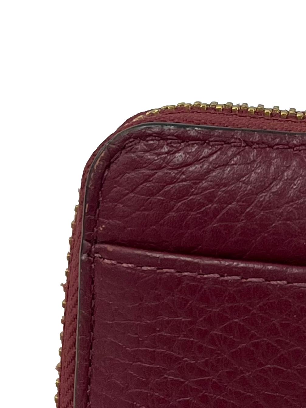 Maroon Long Zip Wallet