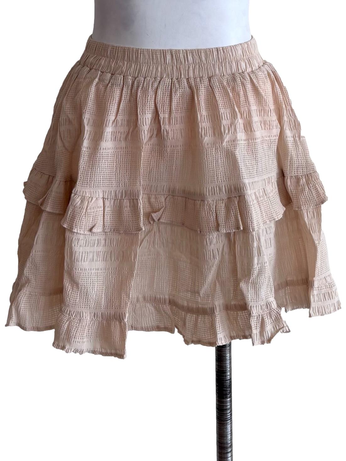 Beige Kaela Tiered Skorts