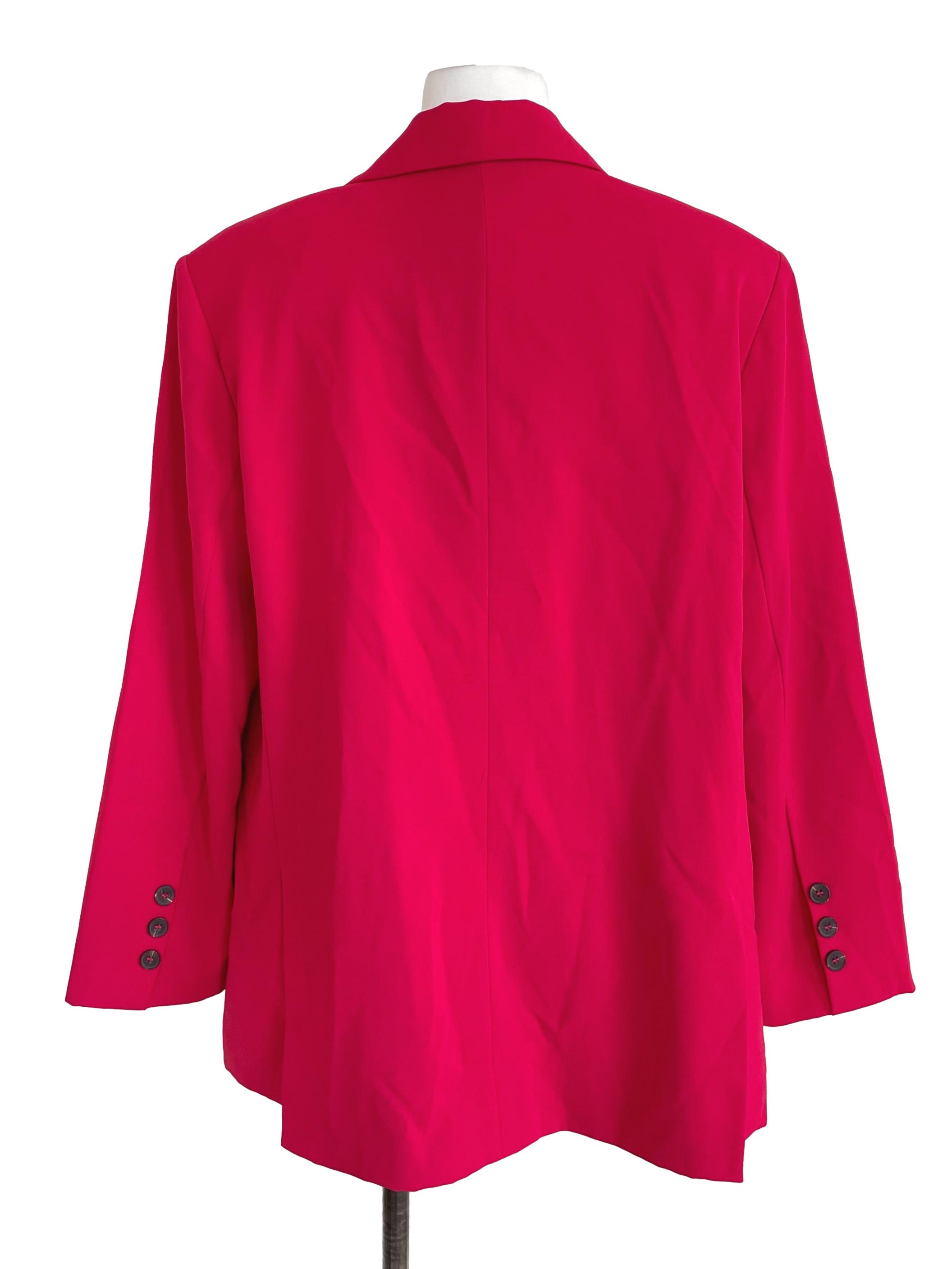 Warm Hot Pink Single Breasted Blazer LB