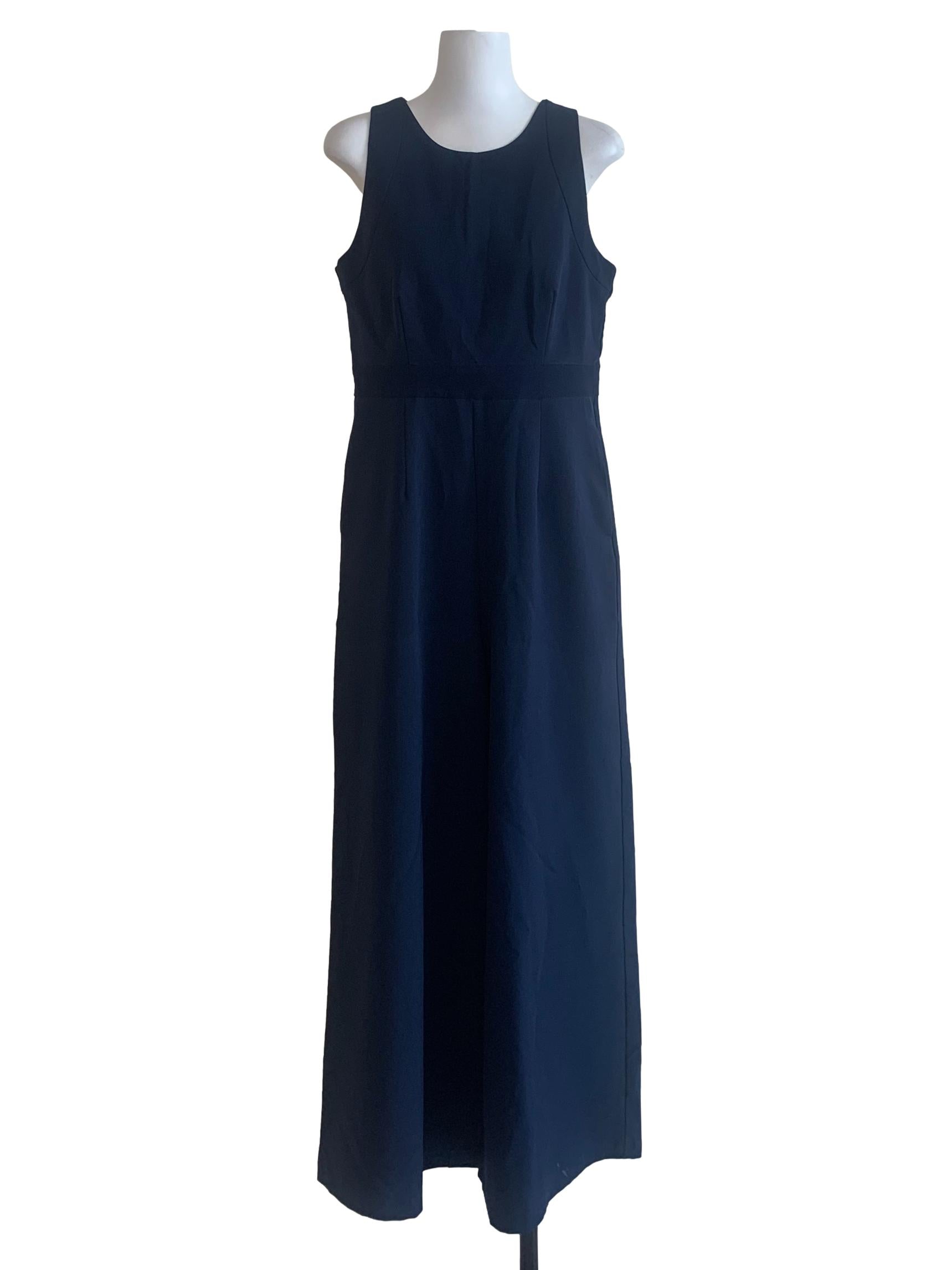 Navy Blue Culottes Jumpsuit