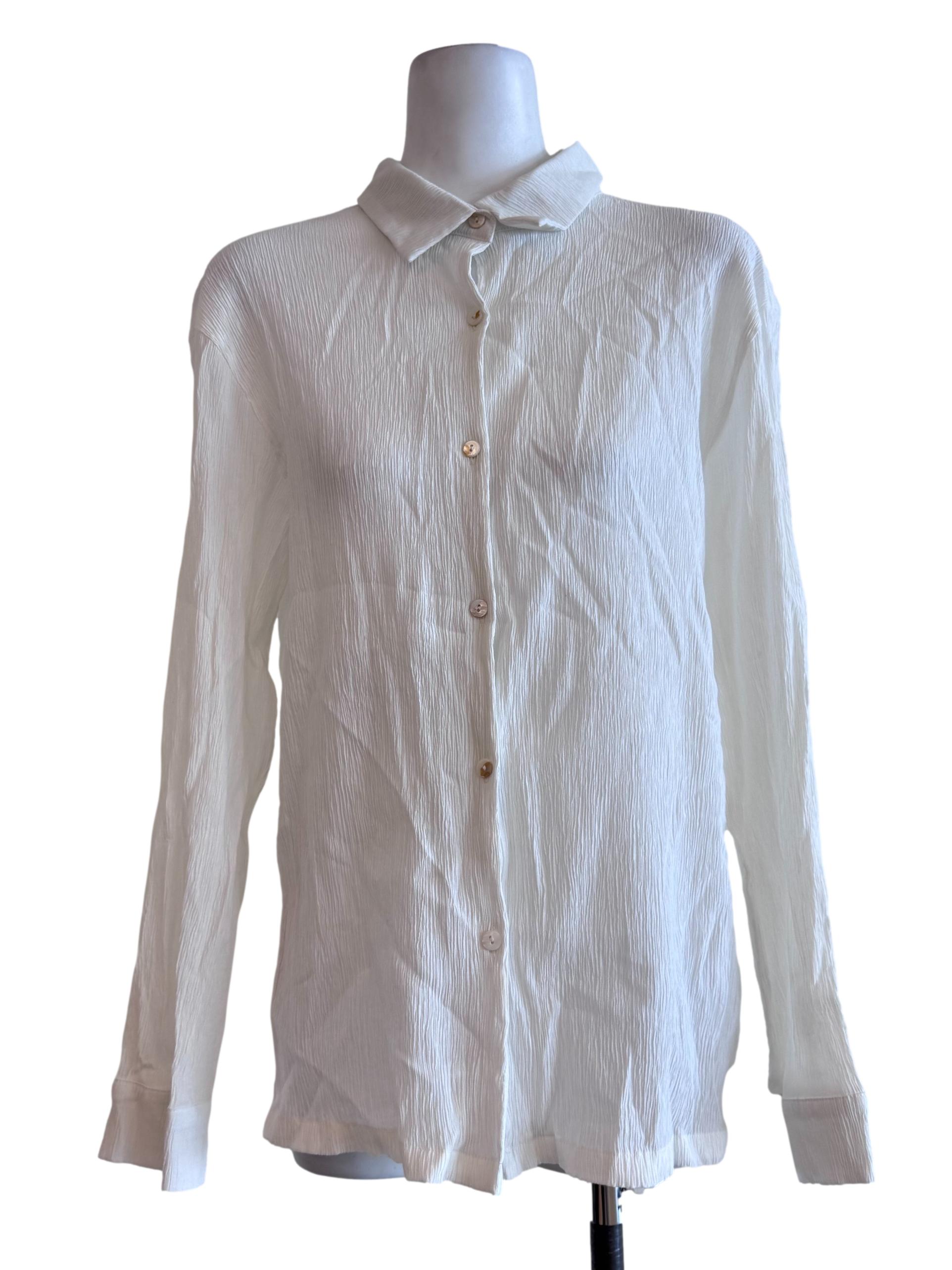 White Buttoned Long Sleeve Shirt