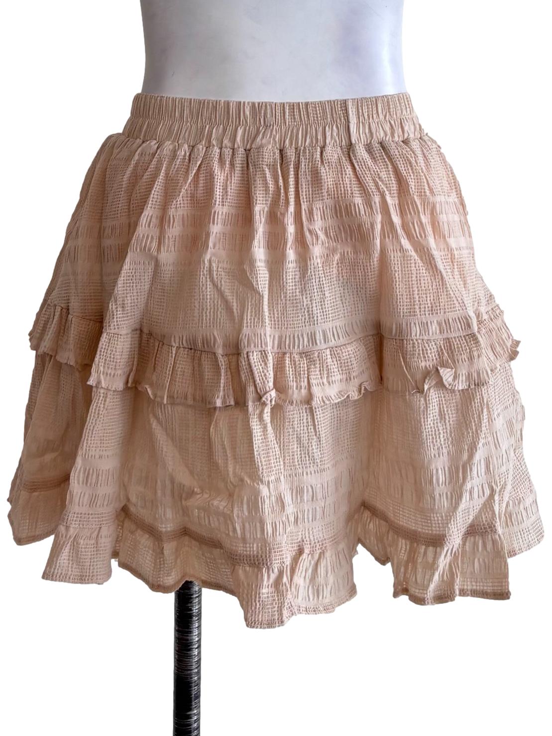 Beige Kaela Tiered Skorts