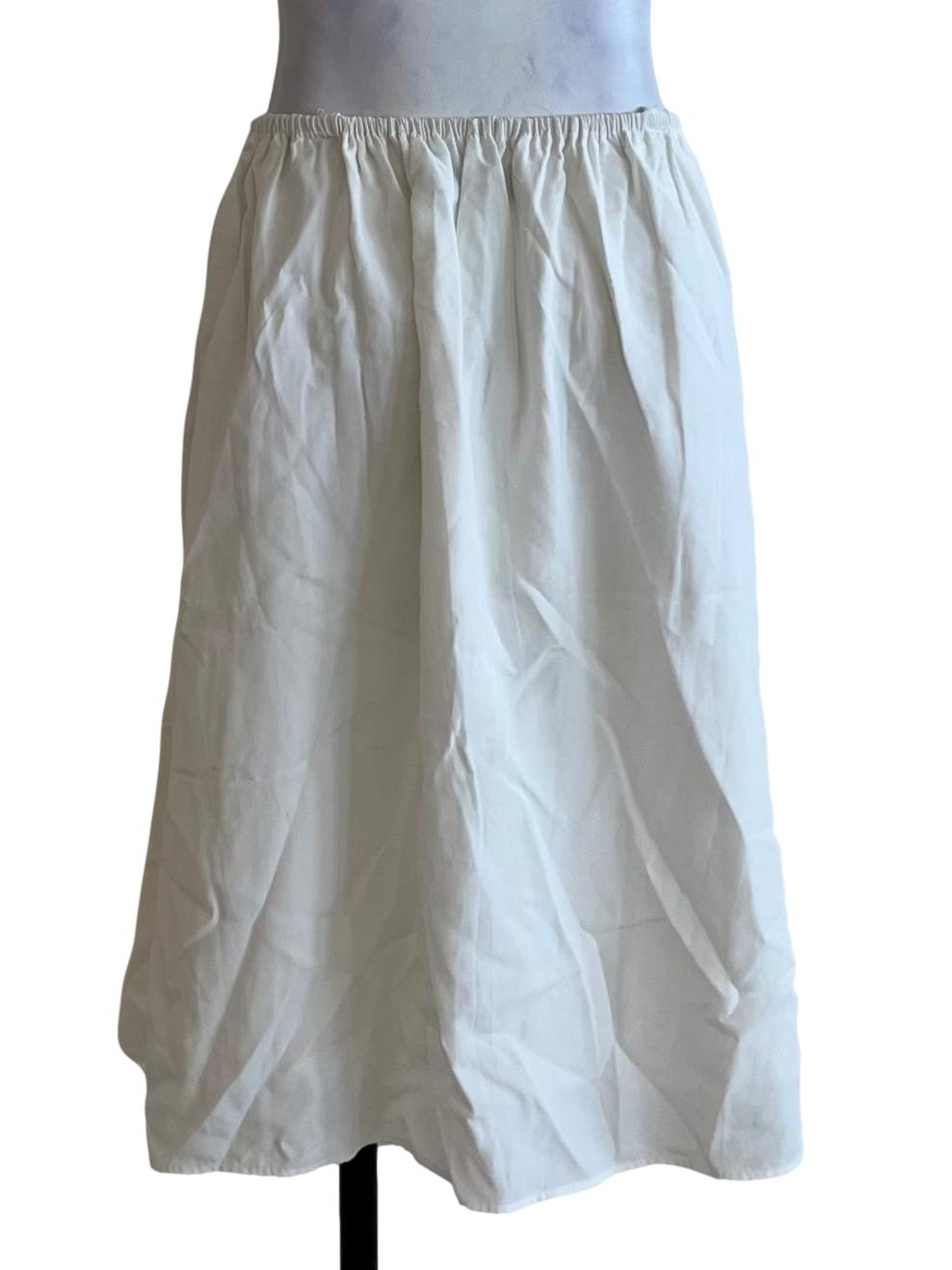 White High-Waisted A-Line Skirt TEM