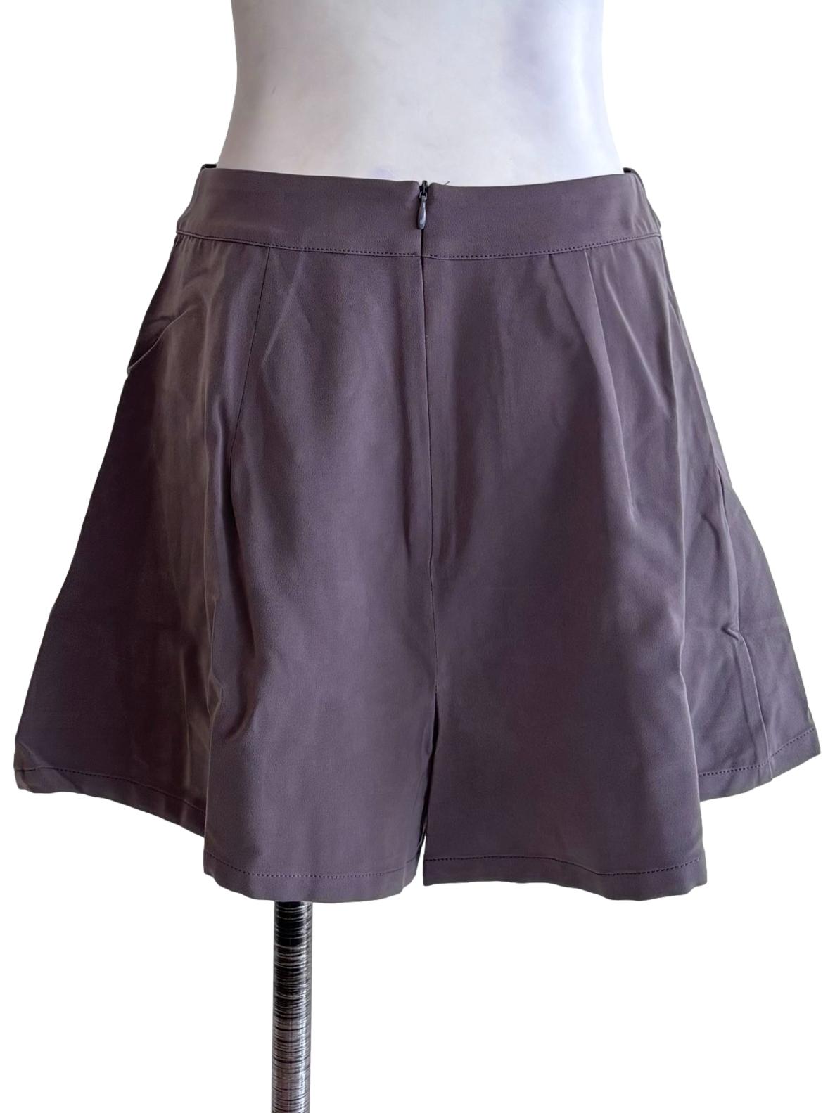 Grey Indy Tie Front Shorts
