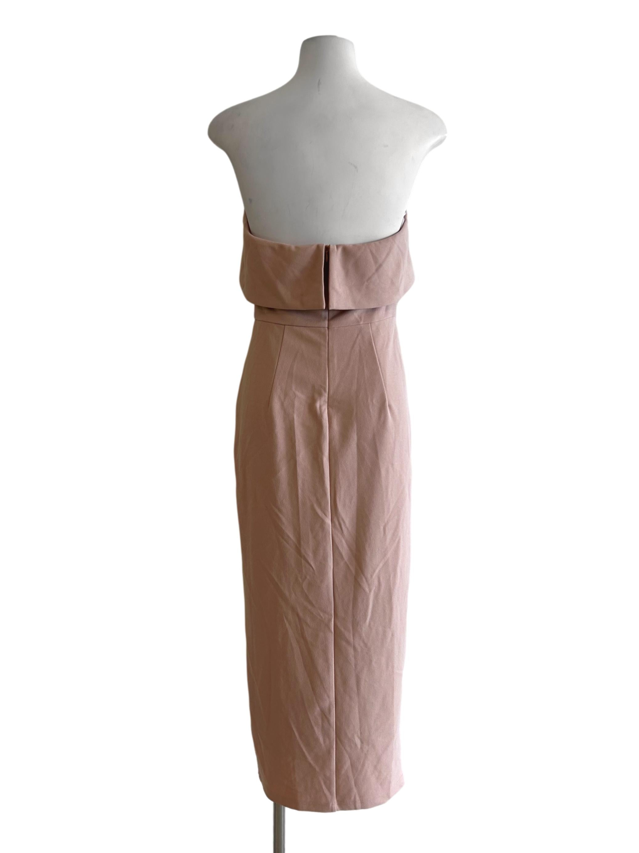 Rose Pink Sleeveless Slit Dress