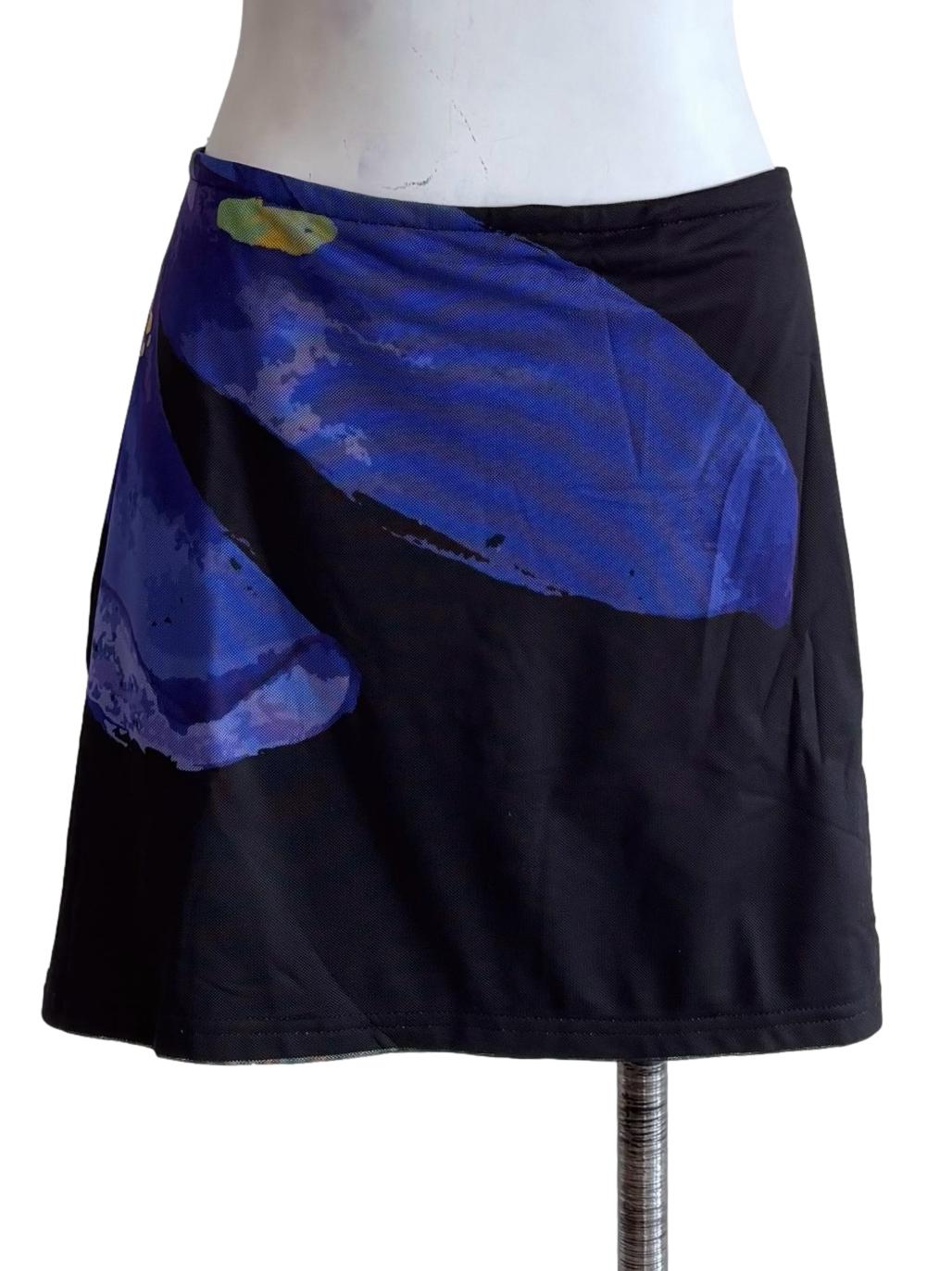 Black Meranda Mesh Skorts