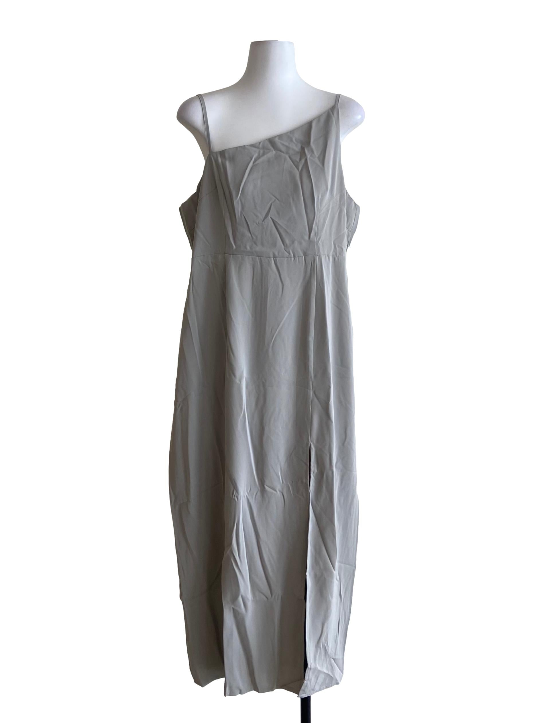 Grey Eli Asymmetrical Midi Dress