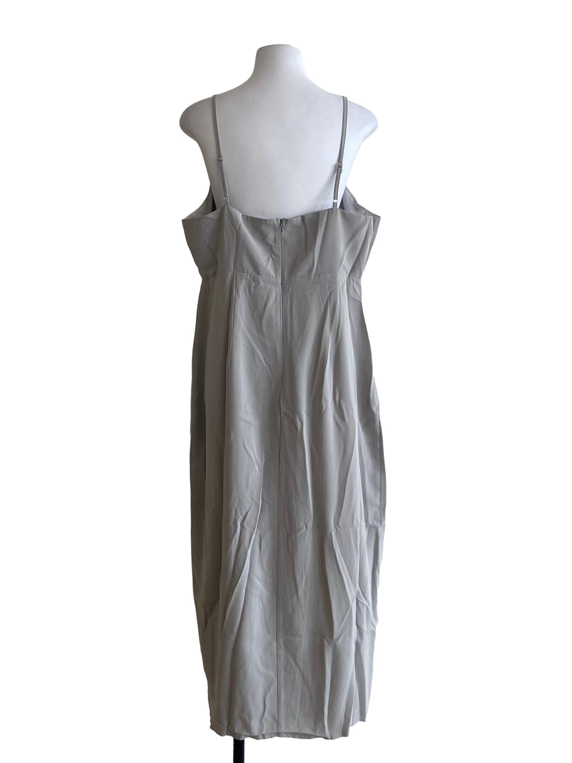 Grey Eli Asymmetrical Midi Dress