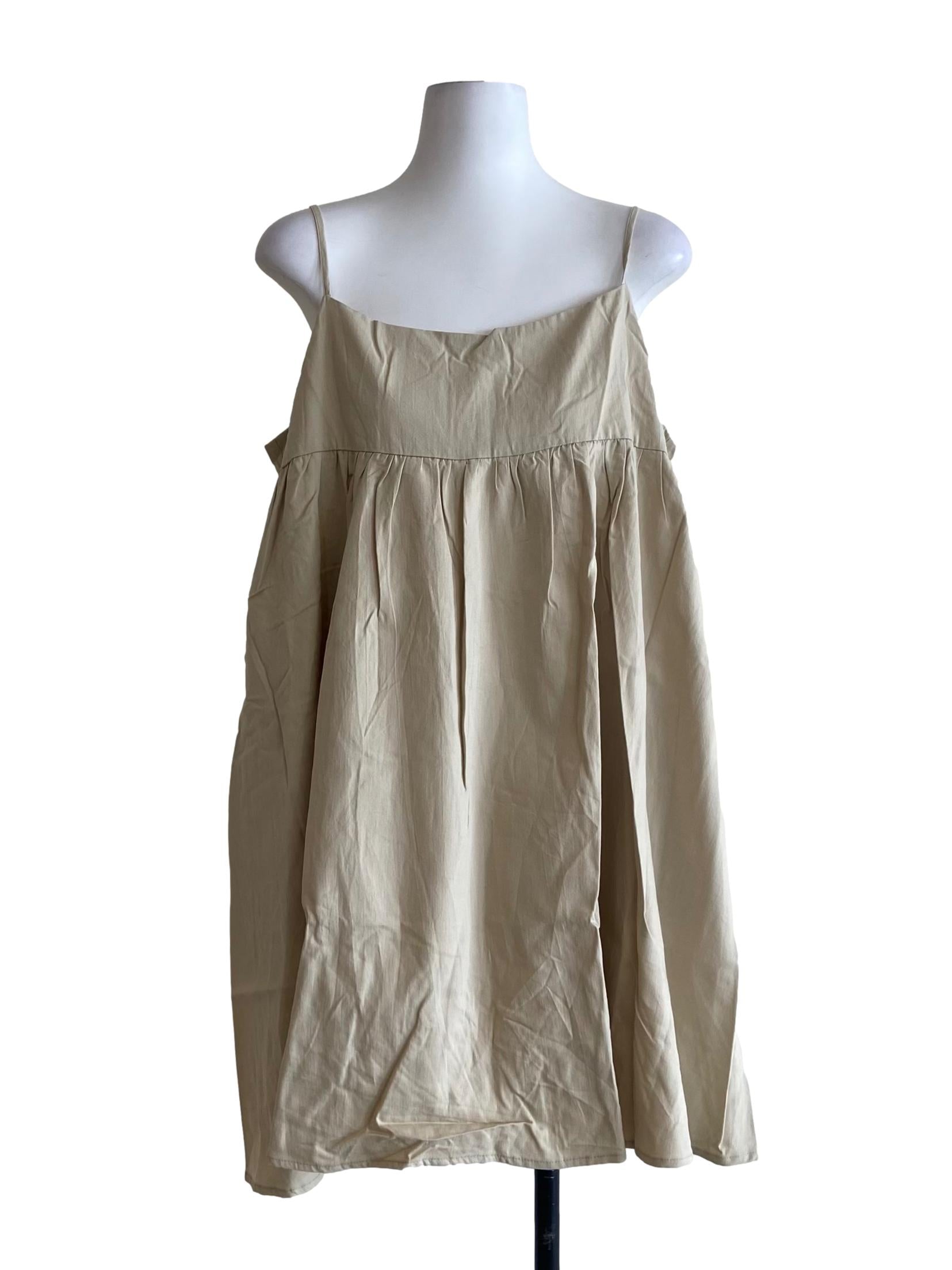 Beige Malia Babydoll Romper