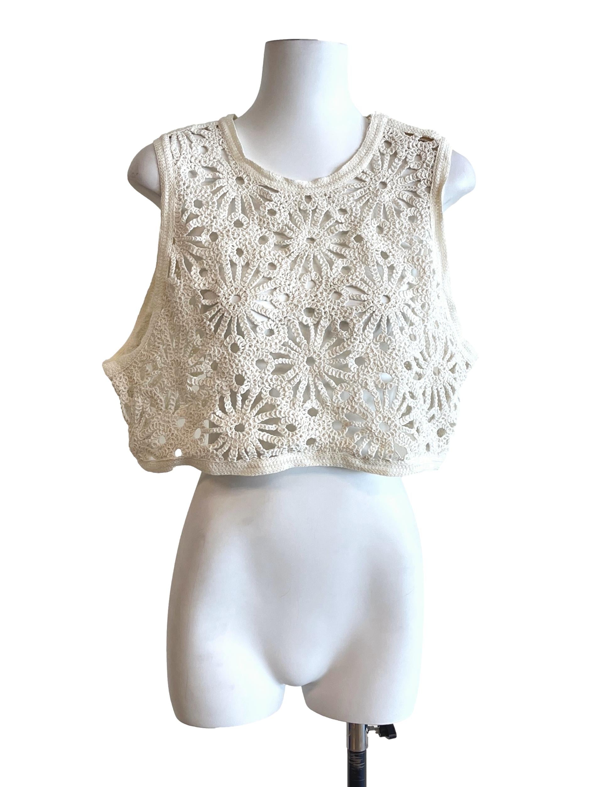 Ivory White Sleeveless Top