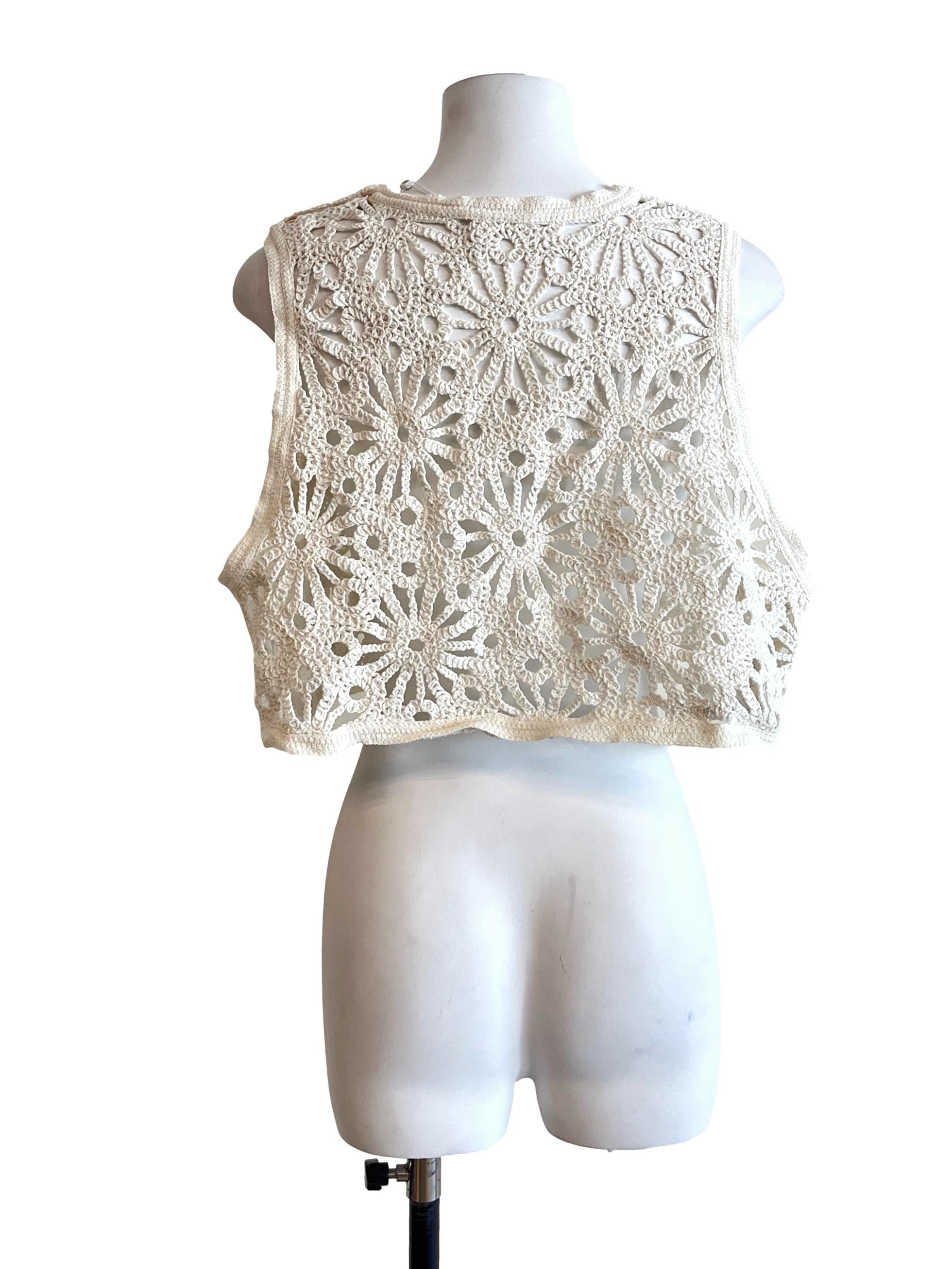 Ivory White Sleeveless Top