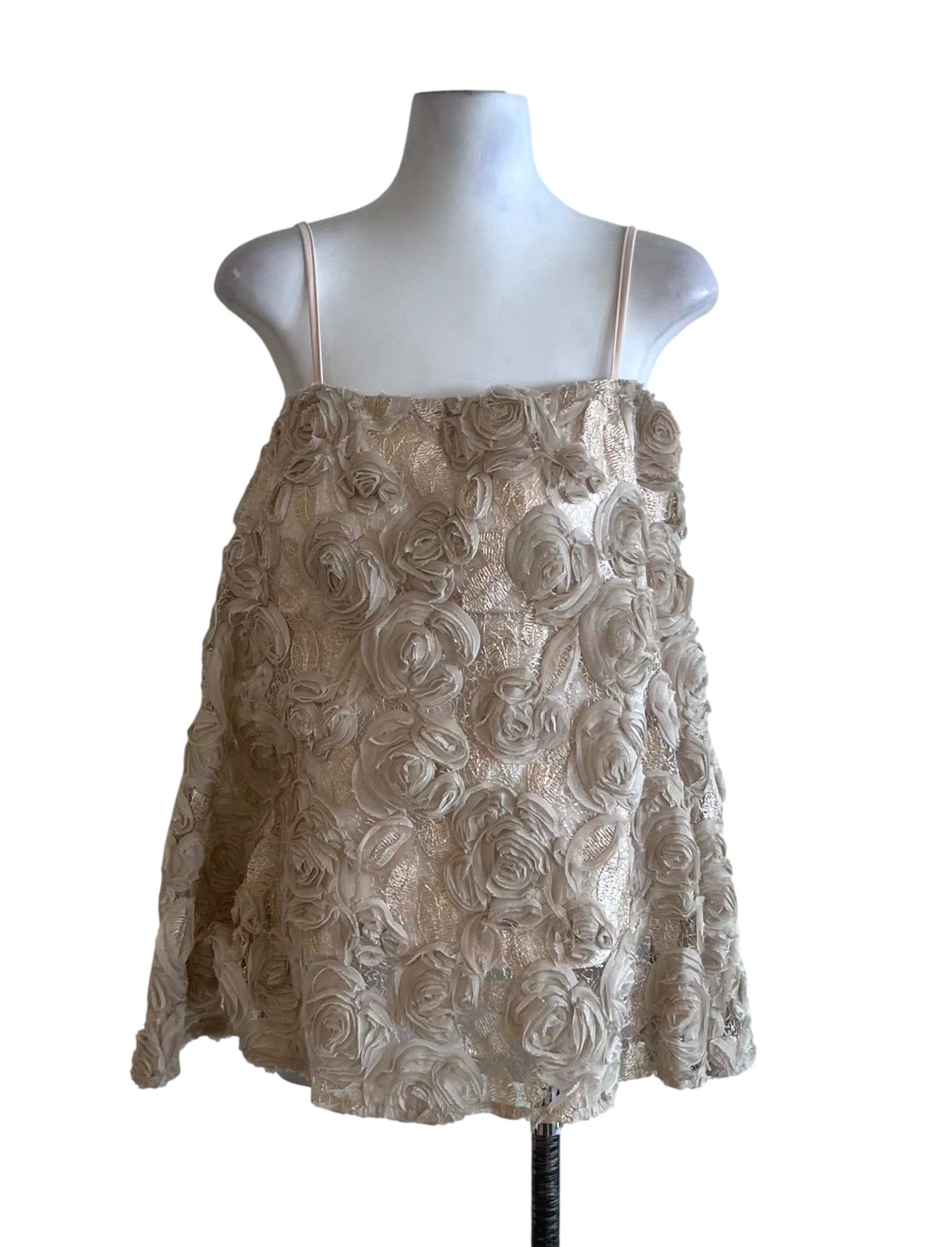 Beige Spaghetti Strap Sleeveless Top