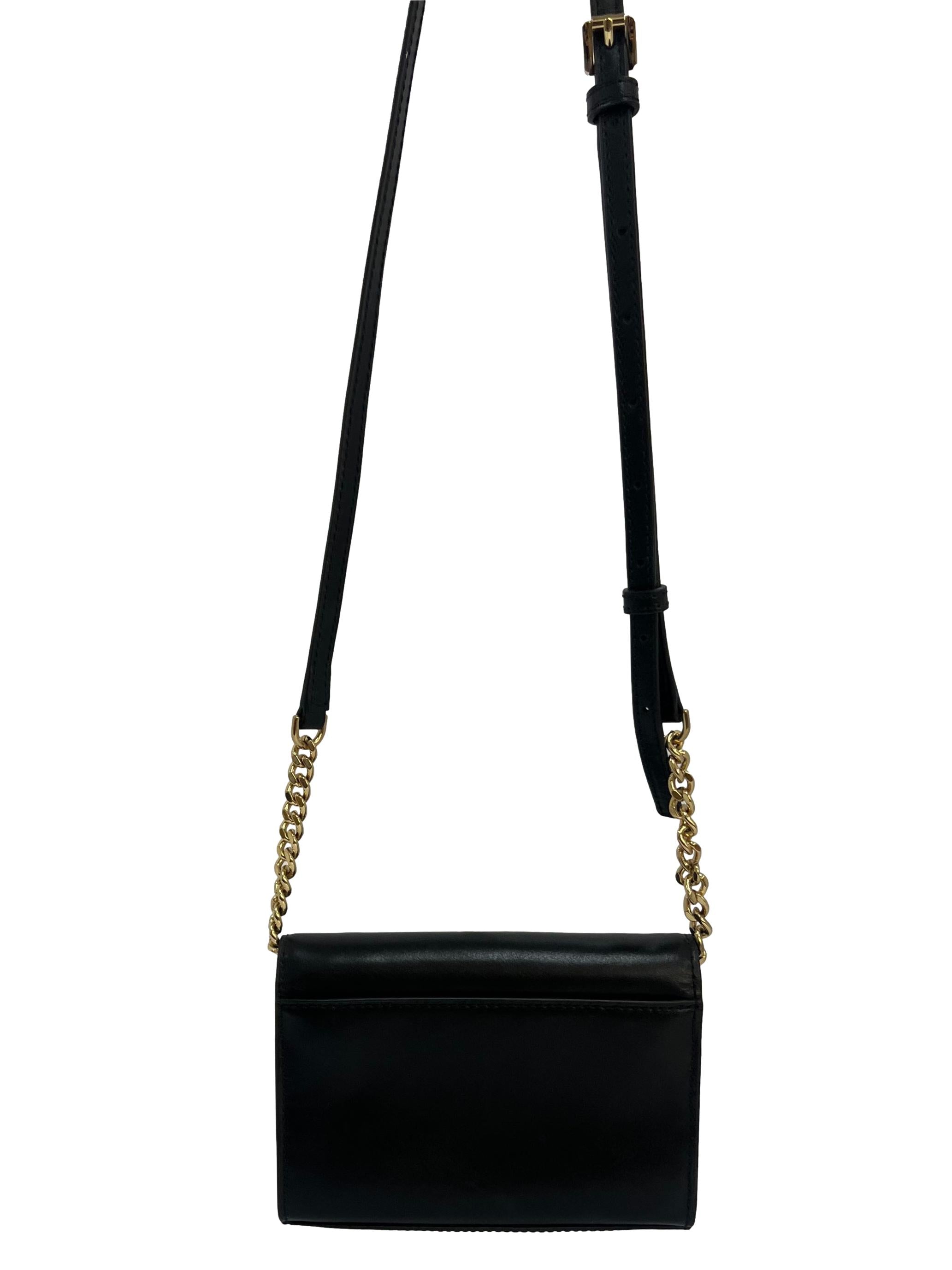 Black Gold Chain Strap Crossbody Bag MK CSN