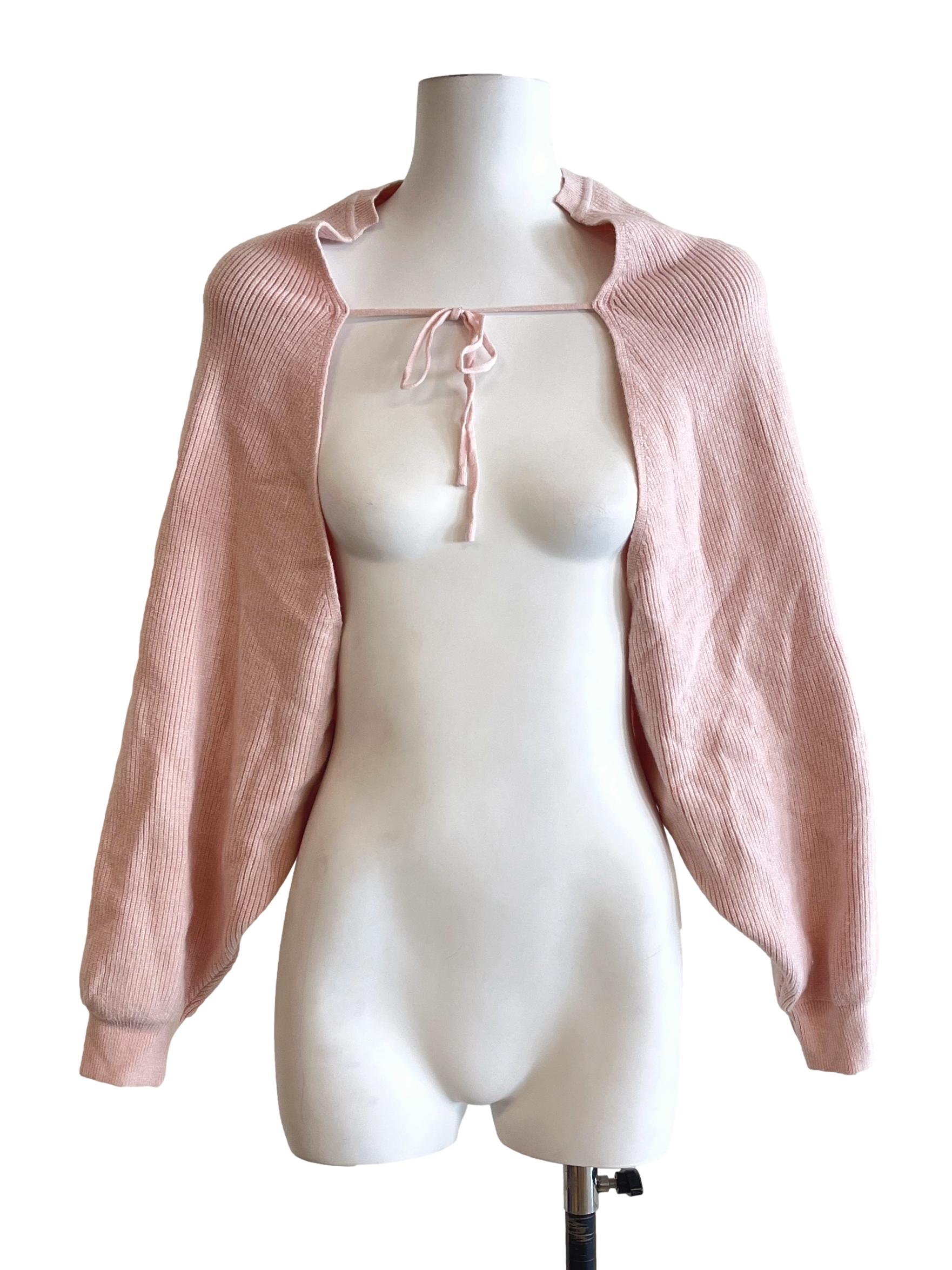 Watermelon Pink Cropped Cardigan
