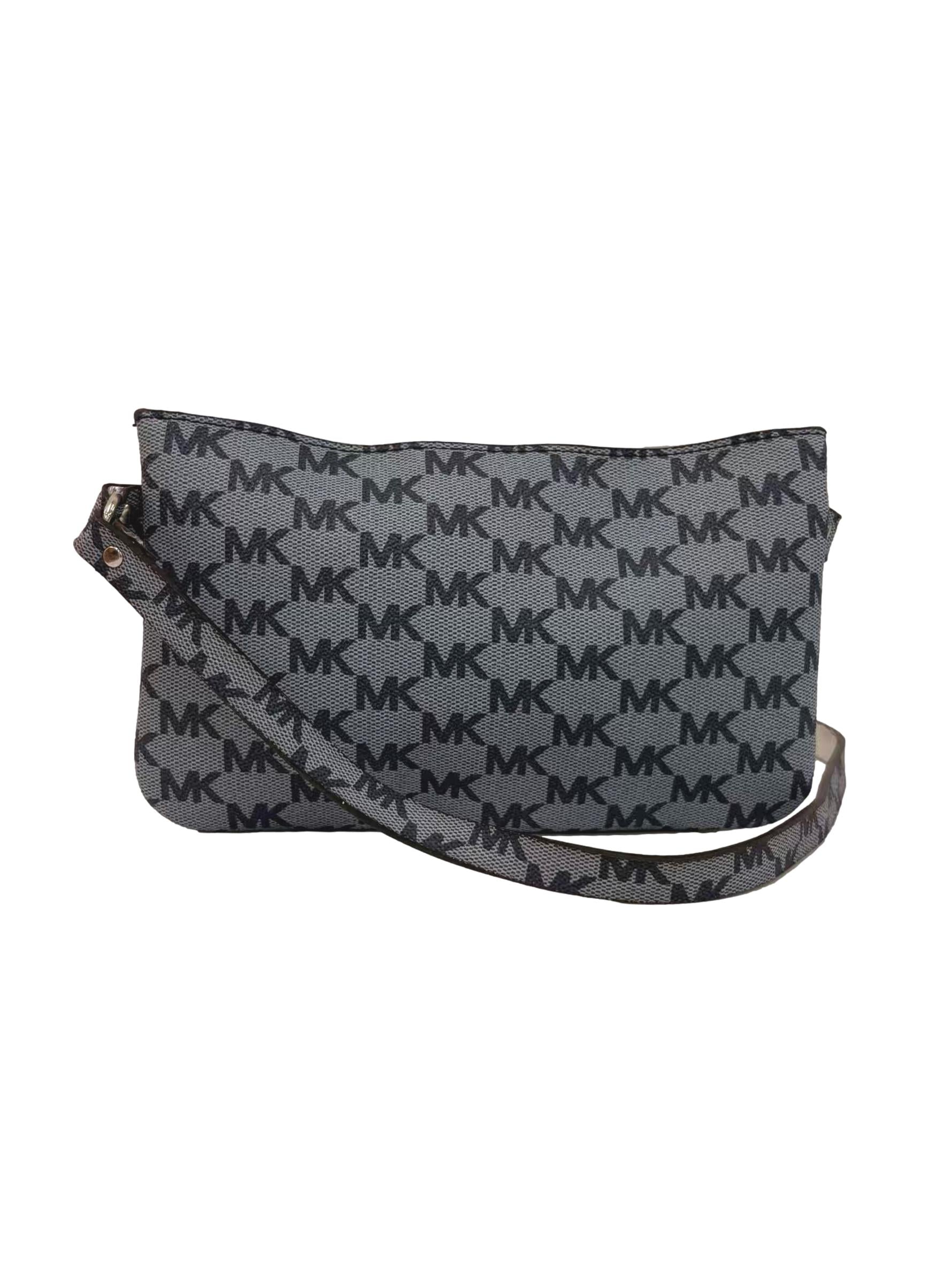 Blue Leather Fanny Pack Chain Belt Bag CSN