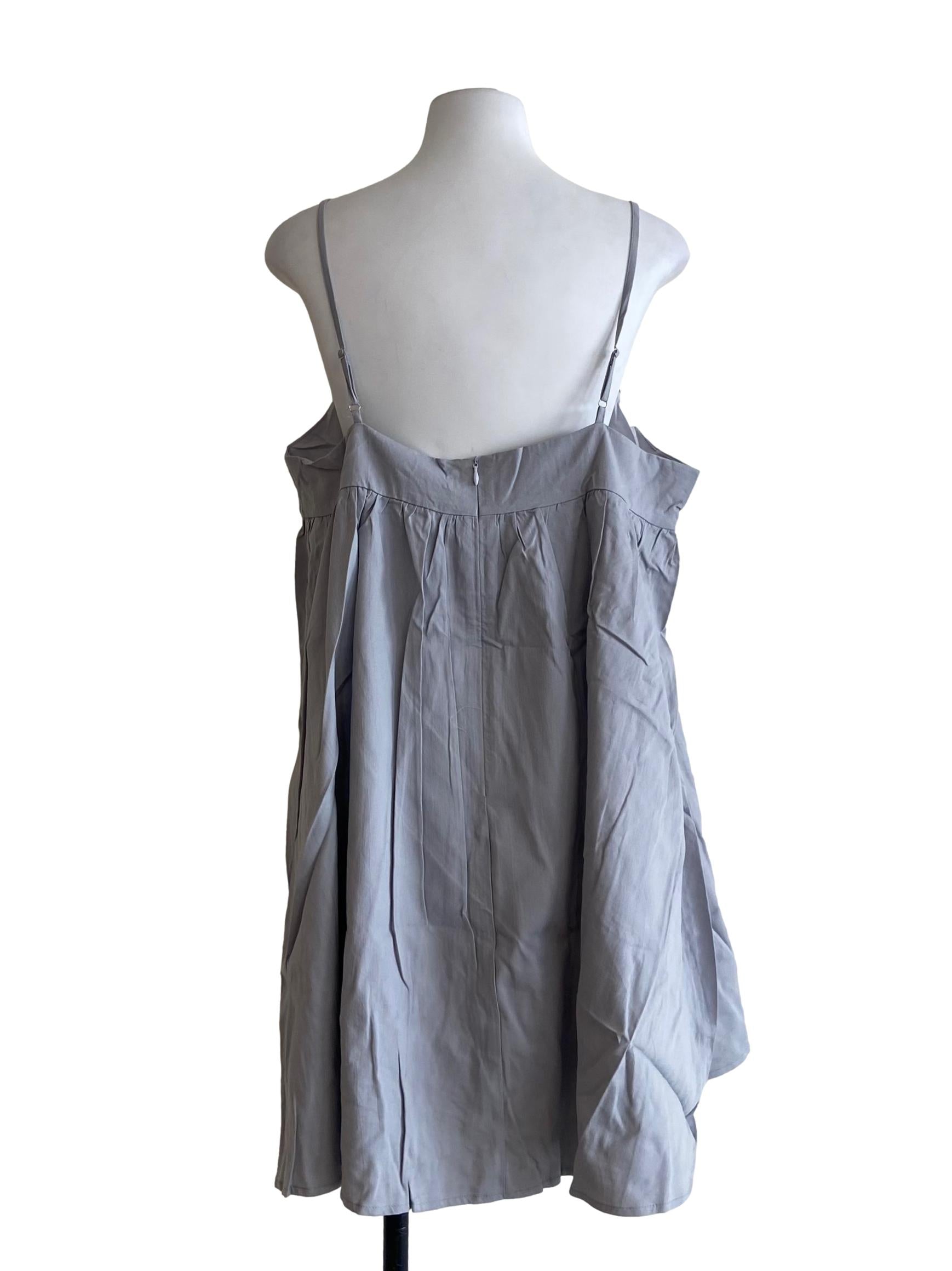 Grey Malia Babydoll Romper