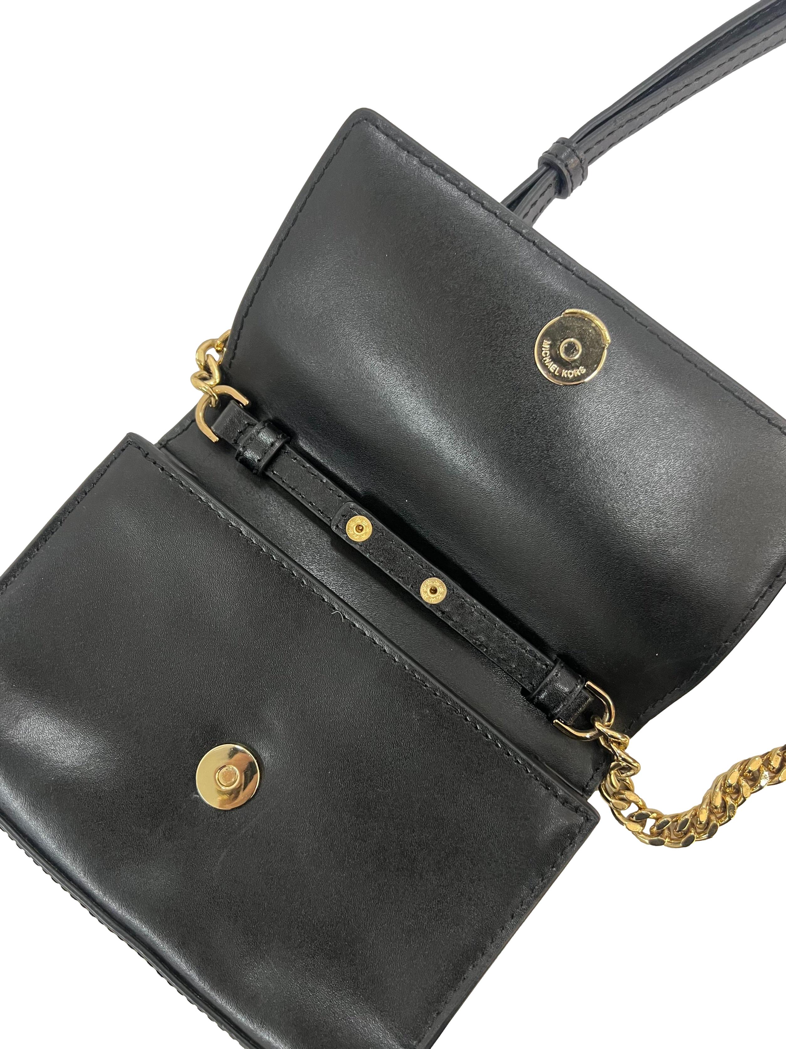 Black Gold Chain Strap Crossbody Bag MK CSN