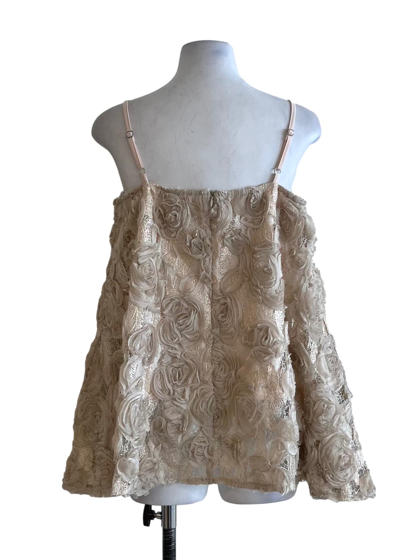 Beige Spaghetti Strap Sleeveless Top