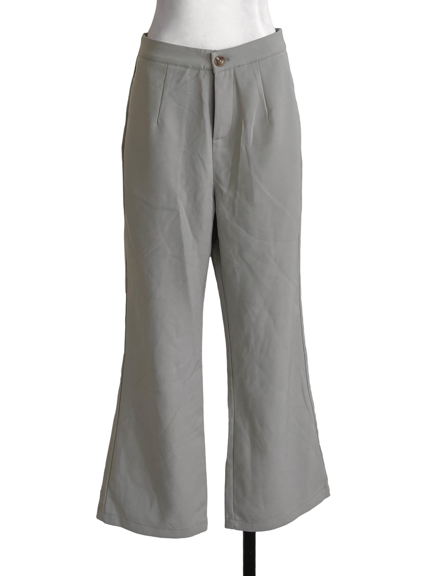 Daisy White Twill Flared Formal Pants