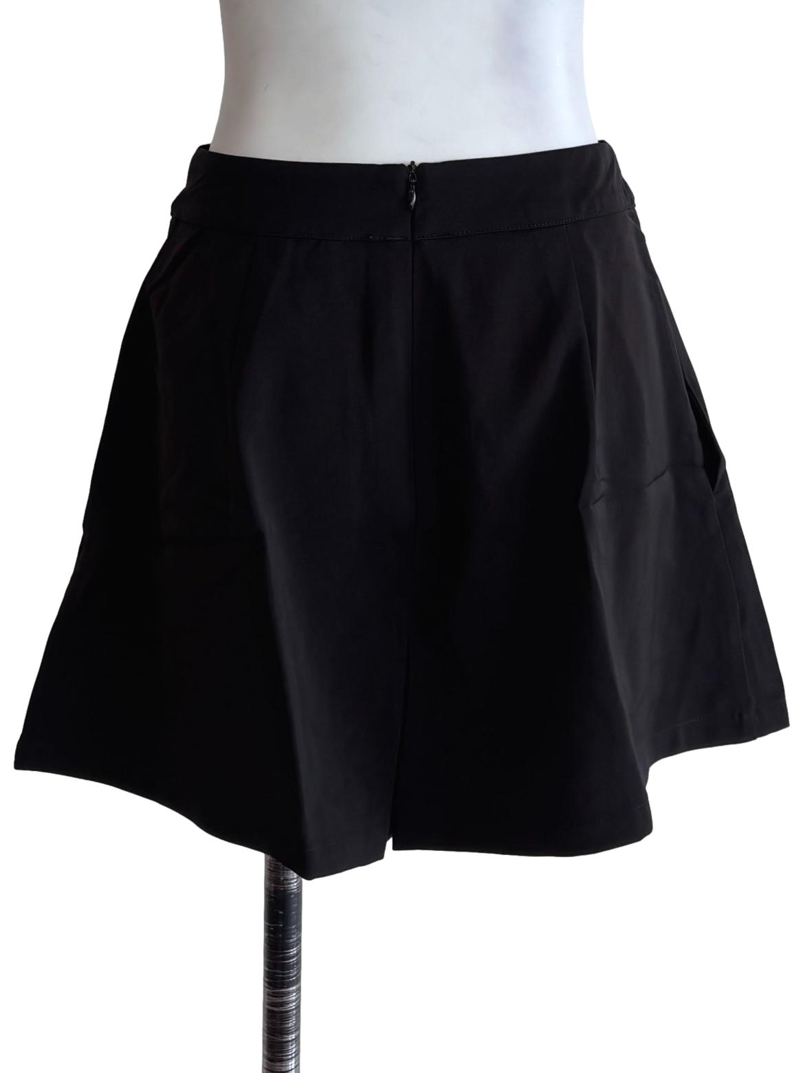 Black Indy Tie Front Shorts